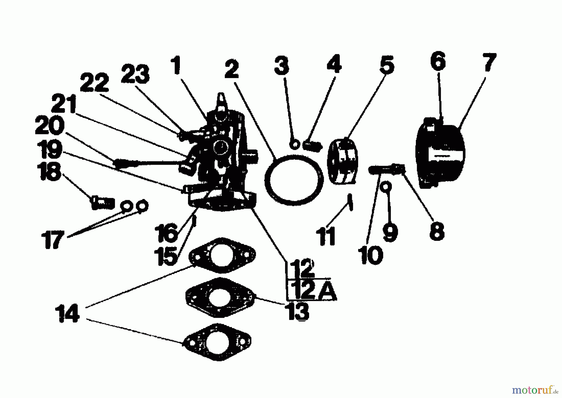  Gutbrod Balkenmäher BM 100-2/G 07507.01  (1989) Vergaser