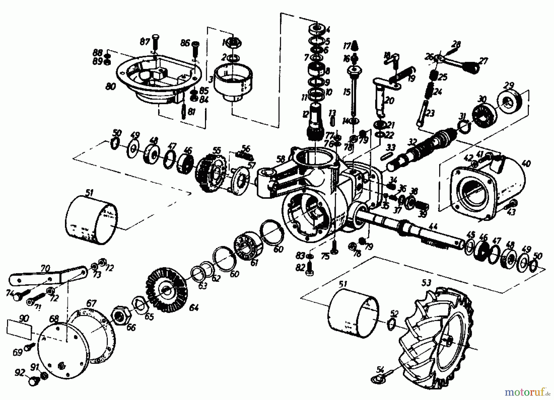  Gutbrod Balkenmäher BM 100 4/BS 07507.02  (1989) Getriebe