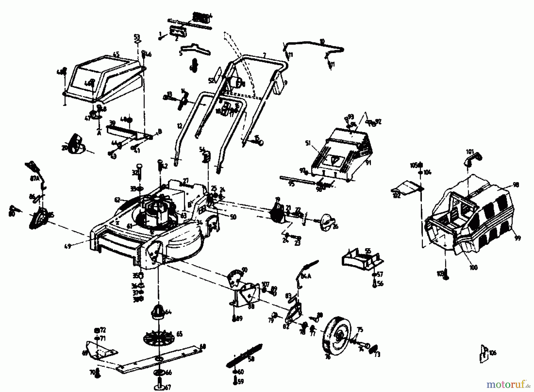  Gutbrod Elektromäher HE 47 LS 02650.01  (1989) Grundgerät