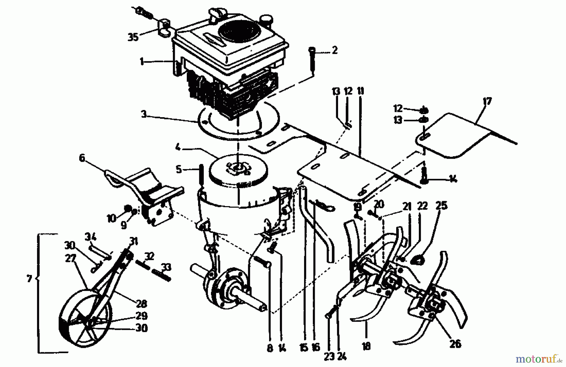  Gutbrod Motorhacken MB 65-35 07516.01  (1990) Grundgerät