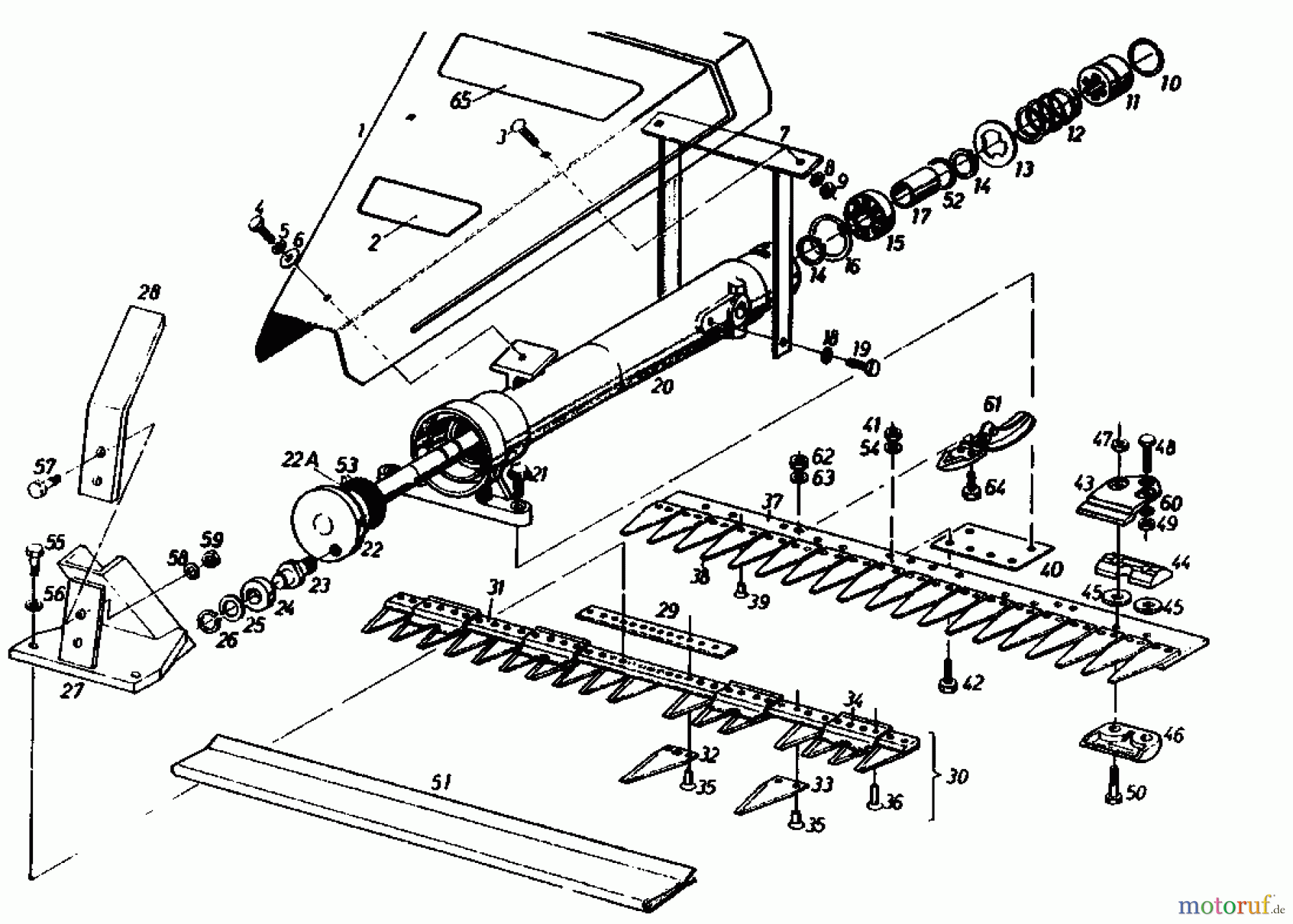  Gutbrod Balkenmäher BM 100-2/G 07507.01  (1990) Mähbalken