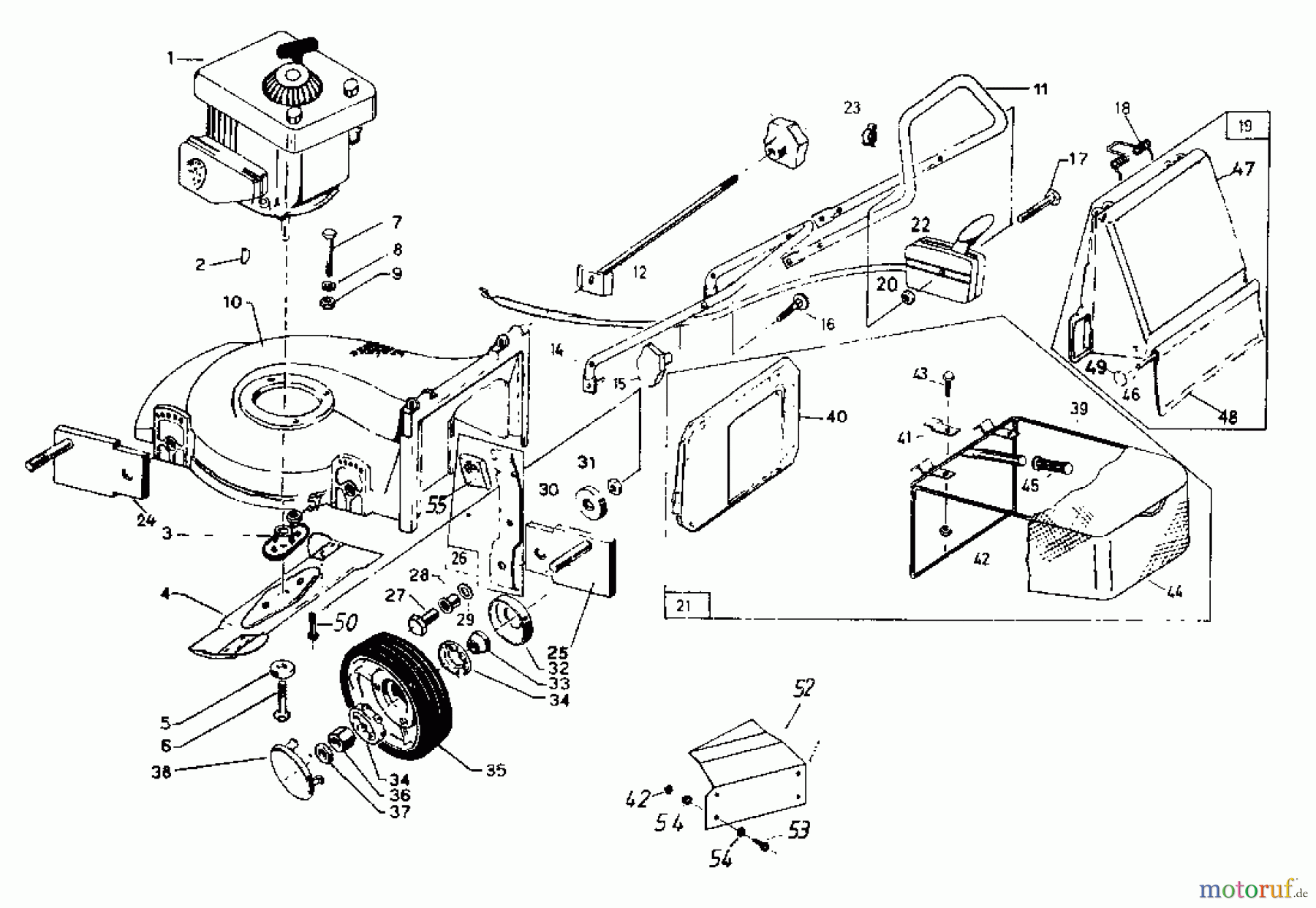  Rotaro Motormäher ROTARO  48 181-0156  (1991) Grundgerät