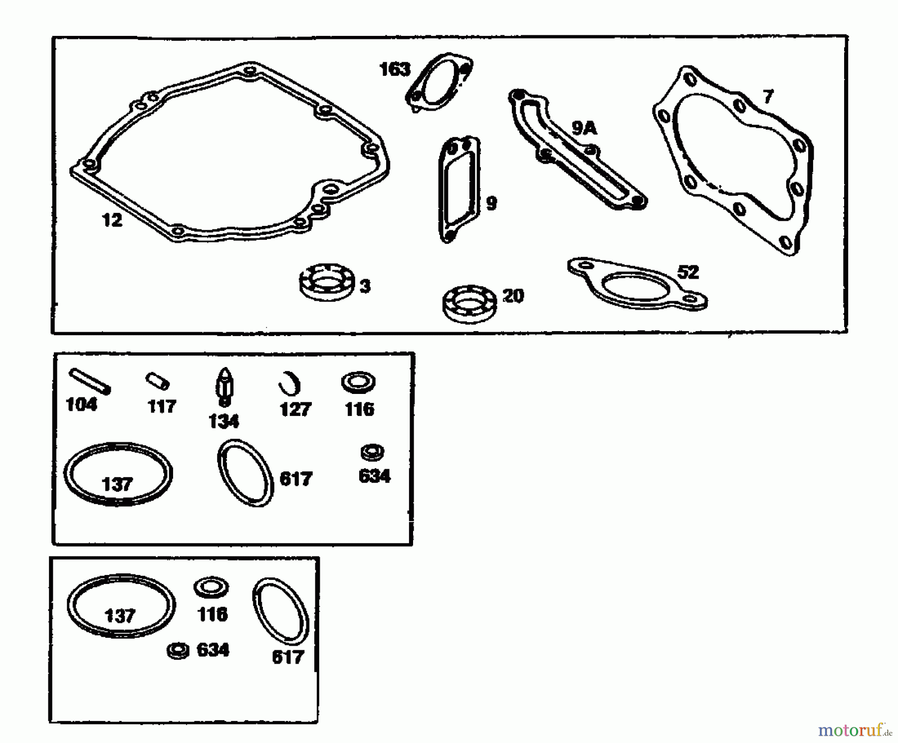  Gutbrod Balkenmäher BM 710 07515.03  (1991) Dichtsatz