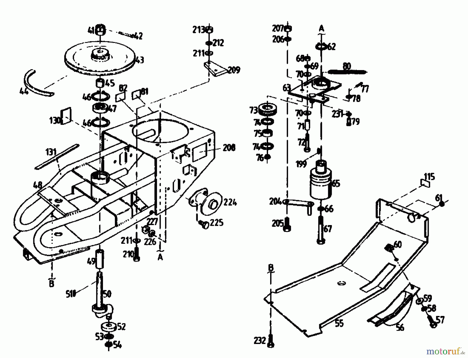  Gutbrod Balkenmäher BM 710 07515.03  (1991) Mähantrieb