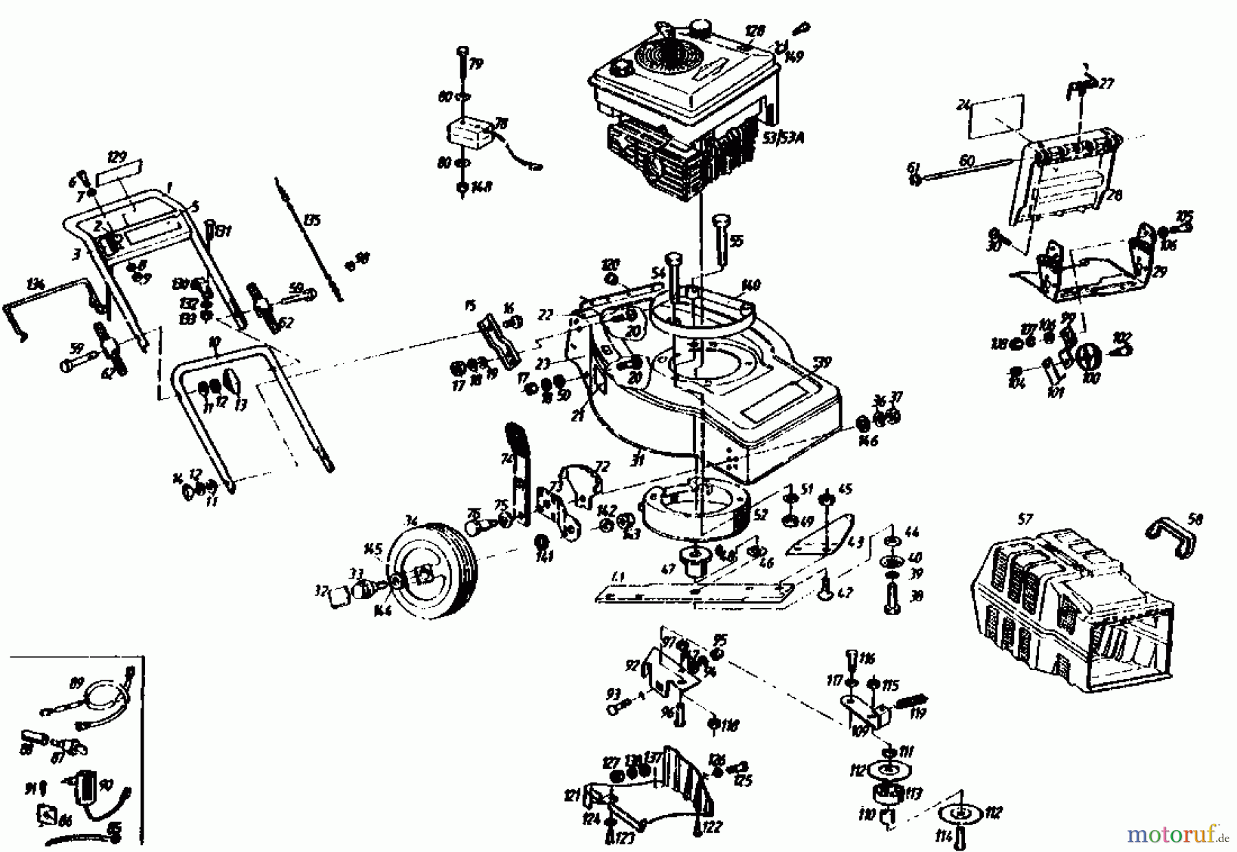  Gutbrod Motormäher mit Antrieb TURBO HBSR 04011.03  (1991) Grundgerät