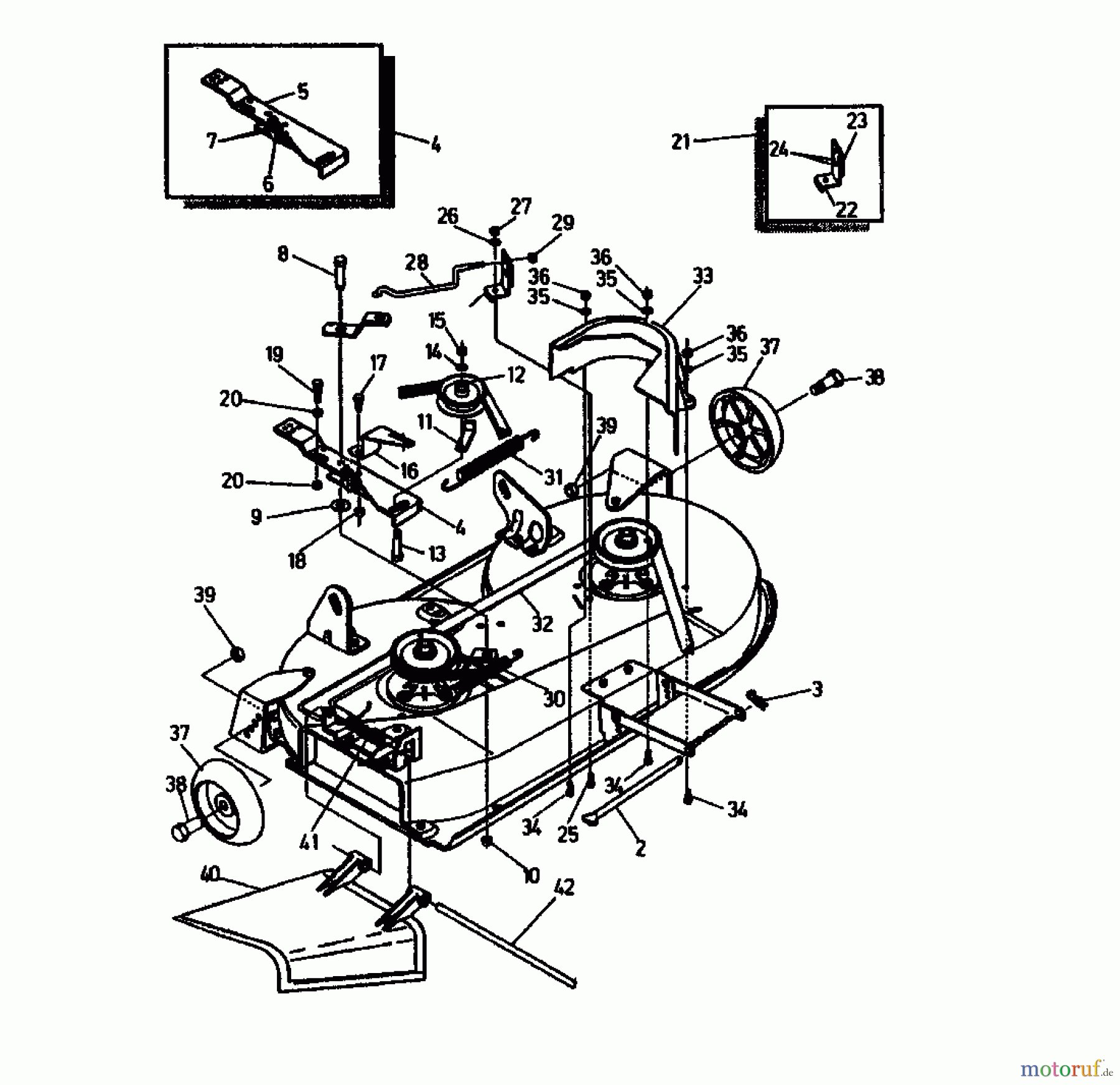  Gutbrod Rasentraktoren RSB 100-12 04015.02  (1991) Mähwerk 100cm