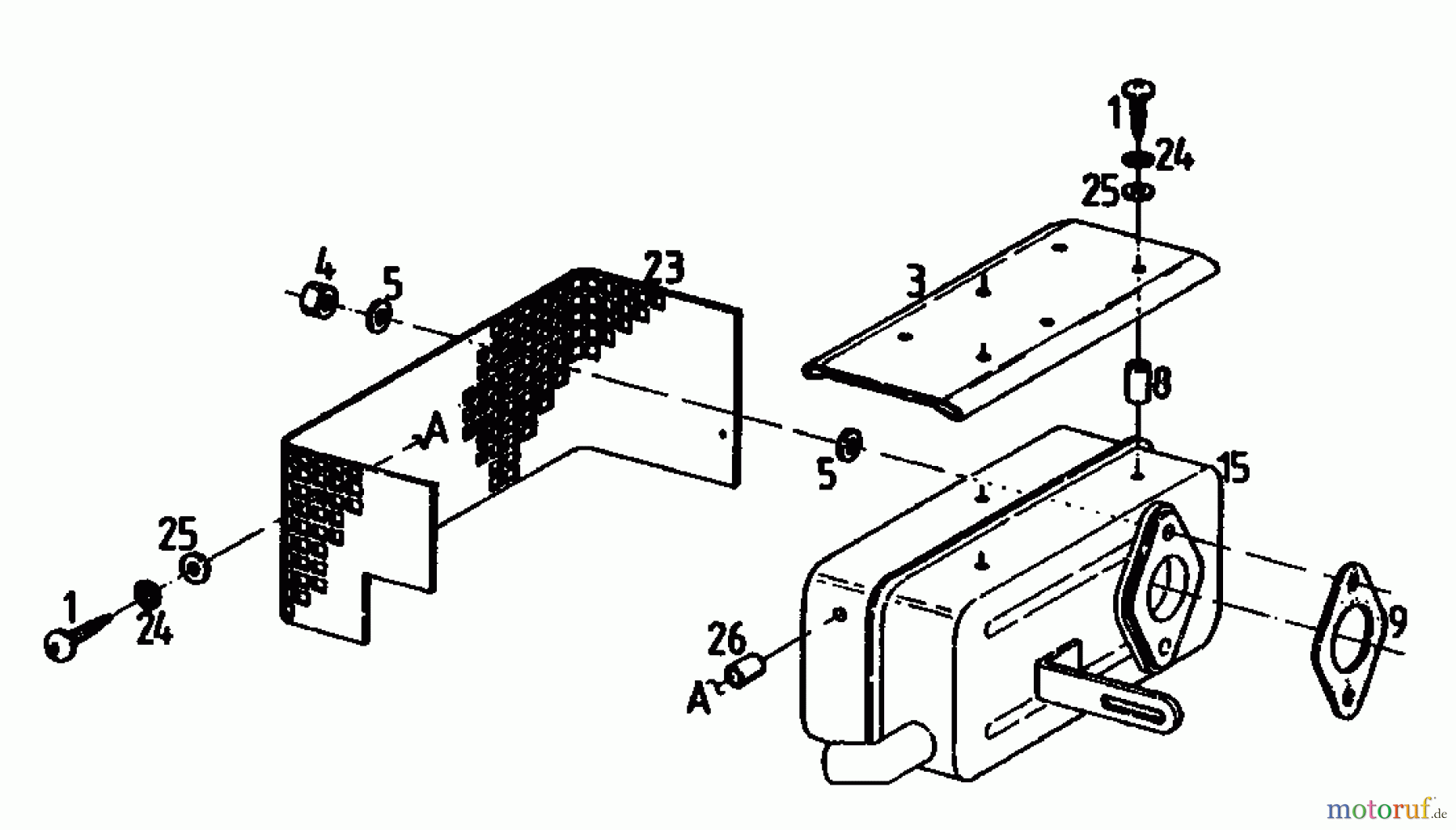  Gutbrod Balkenmäher BM 100-2/G 07507.01  (1991) Auspuff