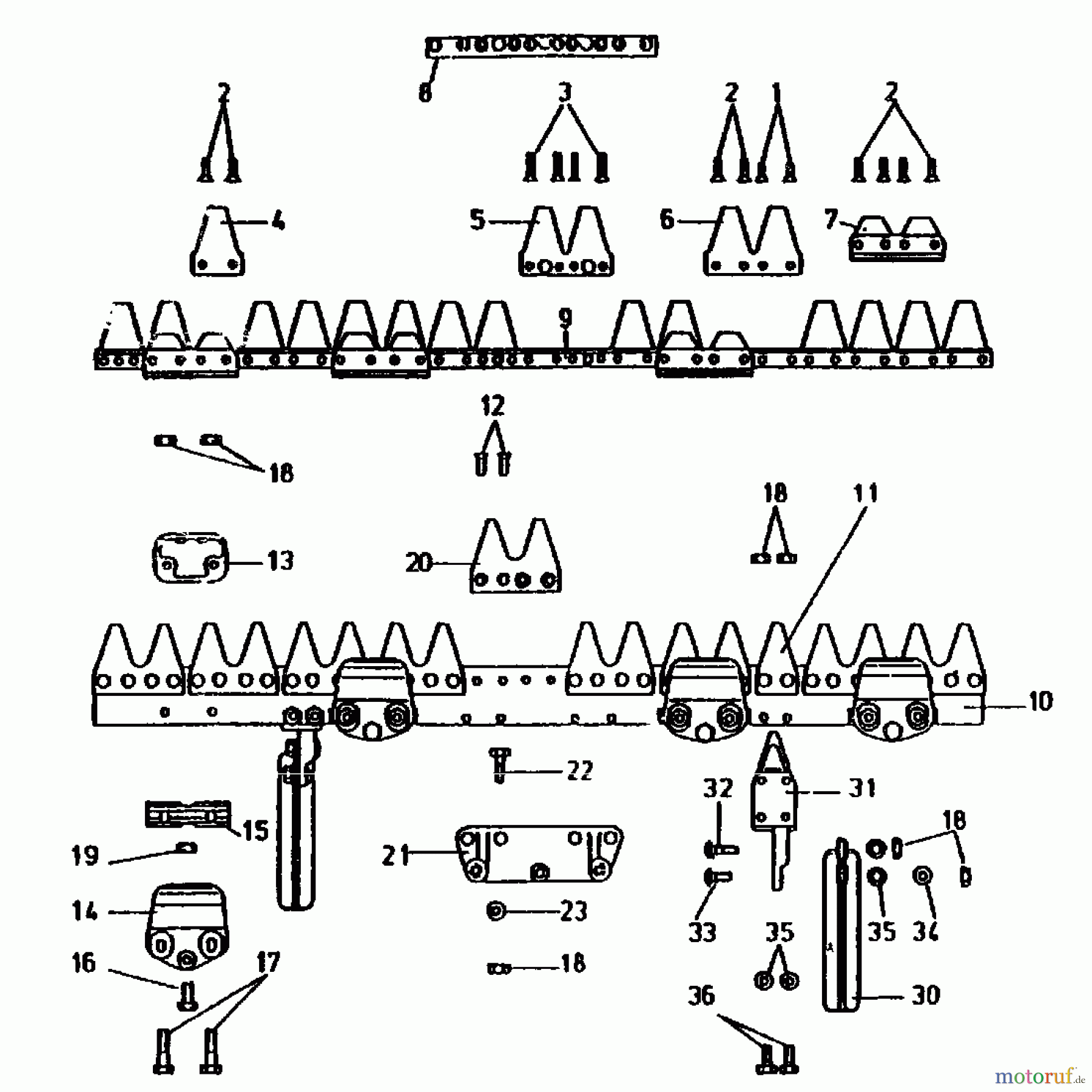  Gutbrod Balkenmäher BM 100-2/G 07507.01  (1991) Mähbalken