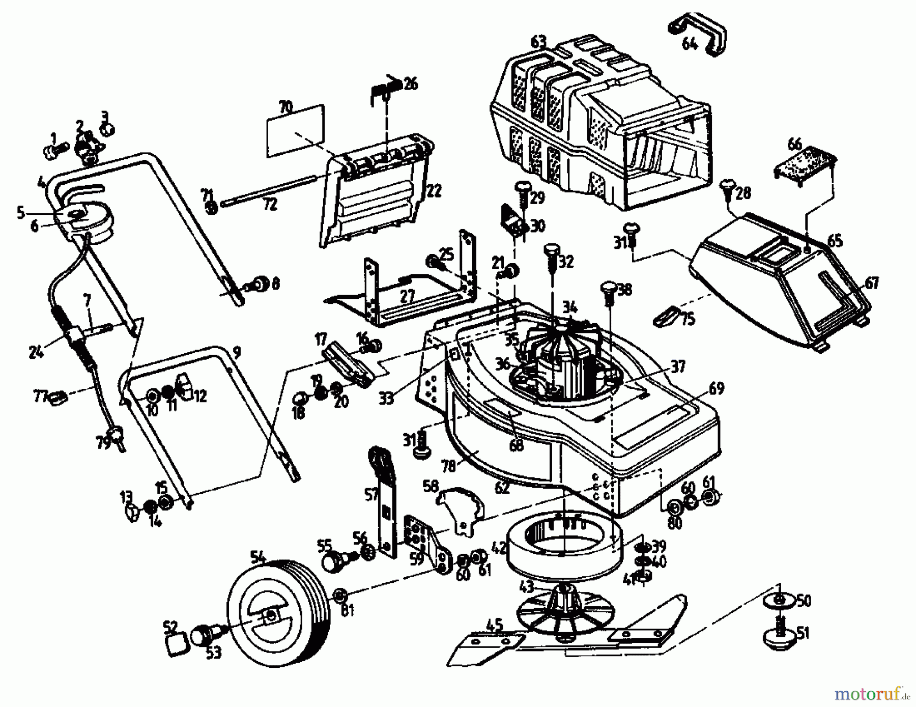  Golf Elektromäher 345 HLE 02841.06  (1992) Grundgerät