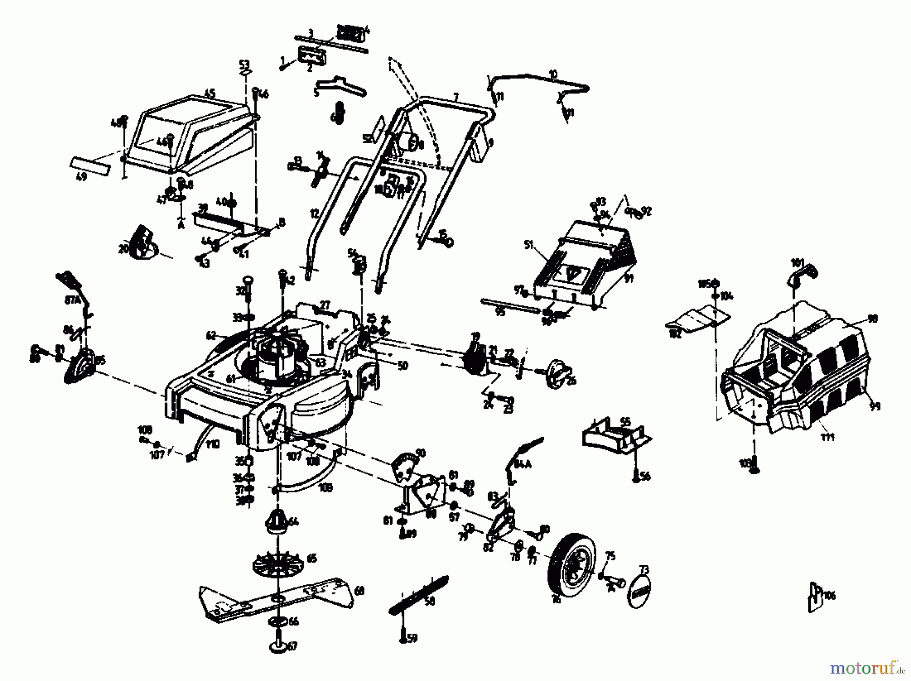  Gutbrod Elektromäher HE 47 LS 02650.01  (1992) Grundgerät