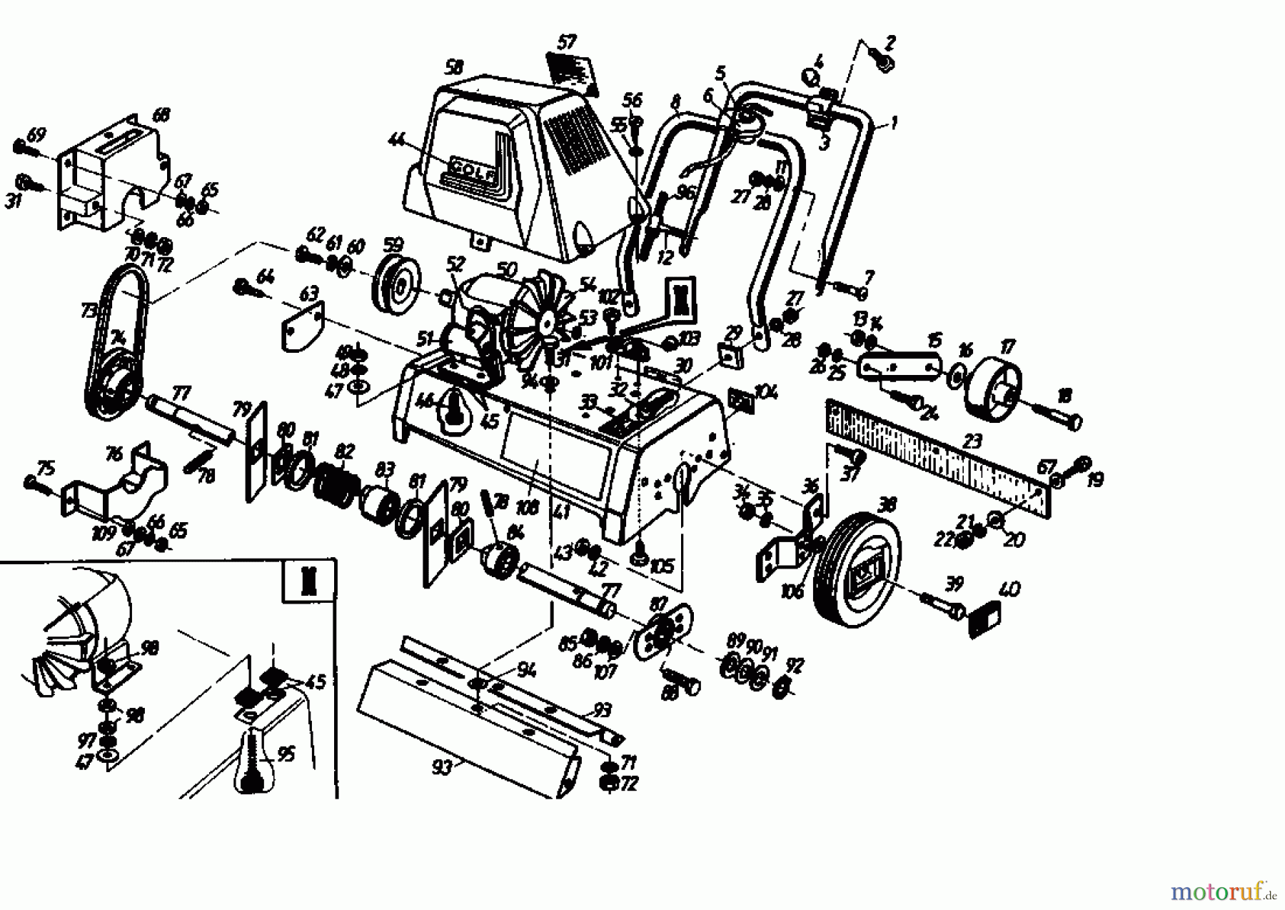  Golf Elektromäher 132 HE 02845.08  (1992) Grundgerät