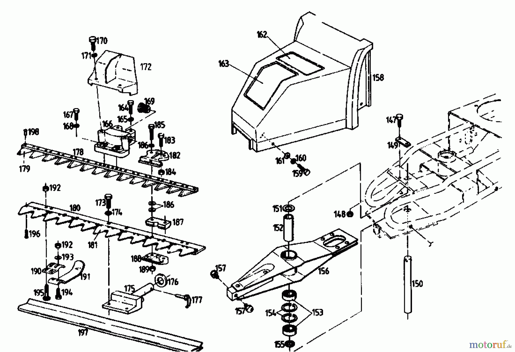  Gutbrod Balkenmäher BM 710 07515.03  (1992) Mähantrieb, Mähbalken