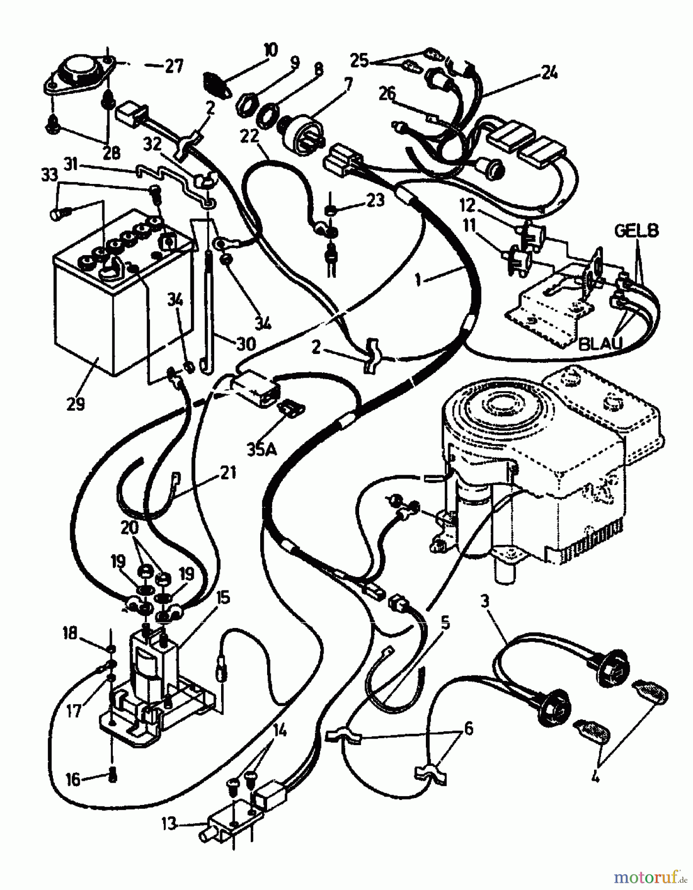  Gutbrod Rasentraktoren RSB 100-12 04015.02  (1992) Elektroteile