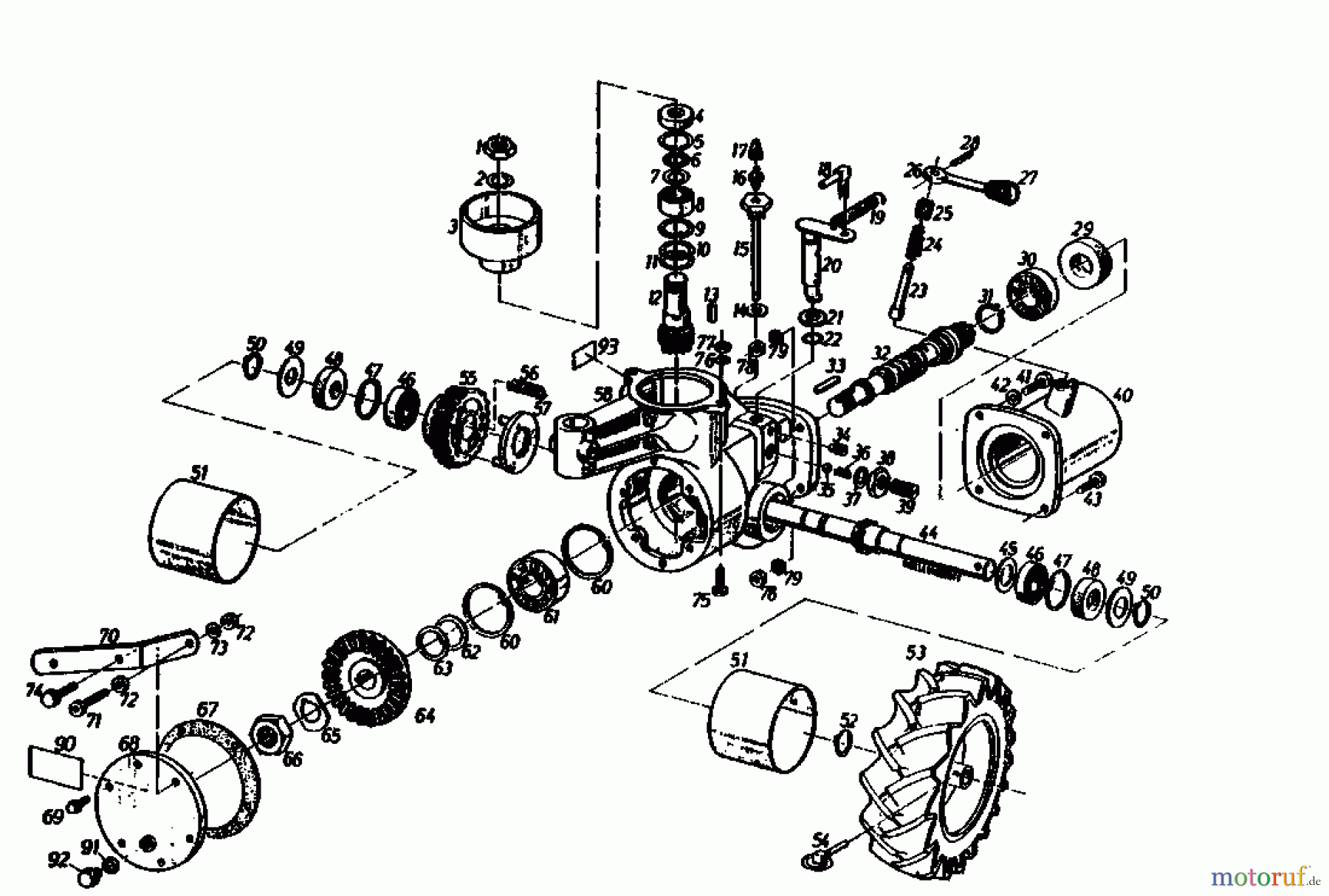  Gutbrod Balkenmäher BM 100-2/G 07507.01  (1992) Getriebe