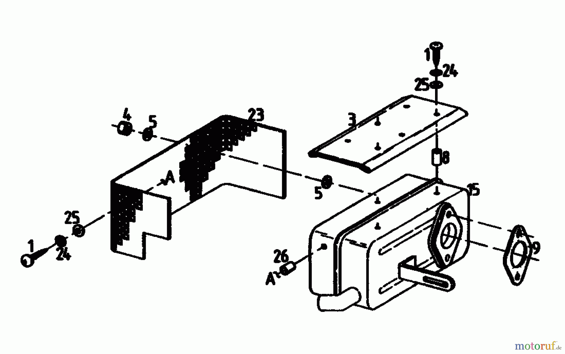  Gutbrod Balkenmäher BM 100-2/G 07507.01  (1992) Auspuff