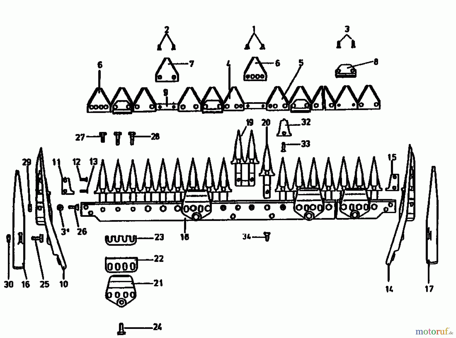  Gutbrod Balkenmäher BM 100-2/G 07507.01  (1992) Mähbalken