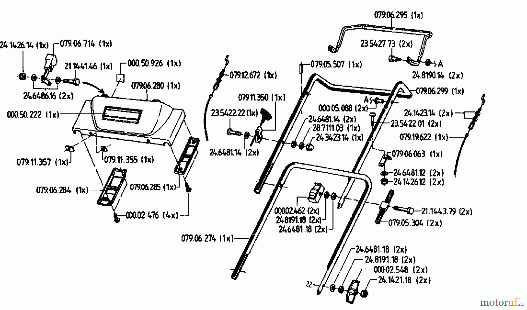  Gutbrod Motormäher mit Antrieb HB 48 RL 02815.01  (1993) Holm