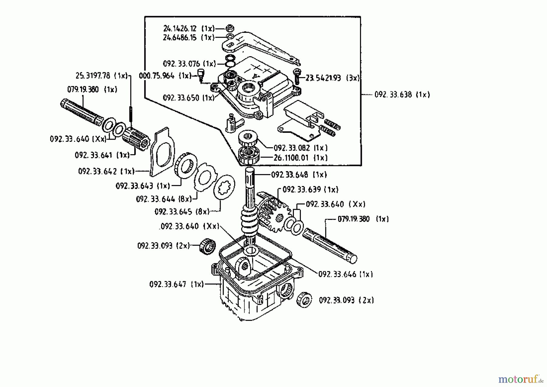  Gutbrod Motormäher mit Antrieb HB 48 REL 02815.02  (1993) Getriebe