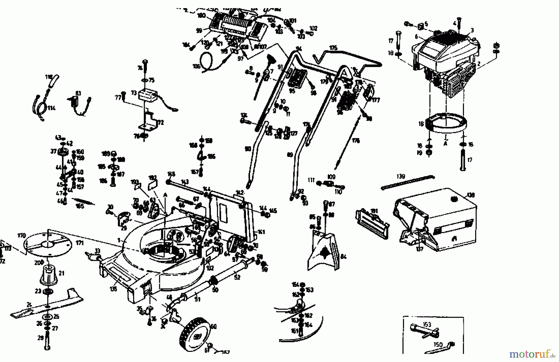  Gutbrod Motormäher mit Antrieb MH 454 RB 04022.05  (1993) Grundgerät