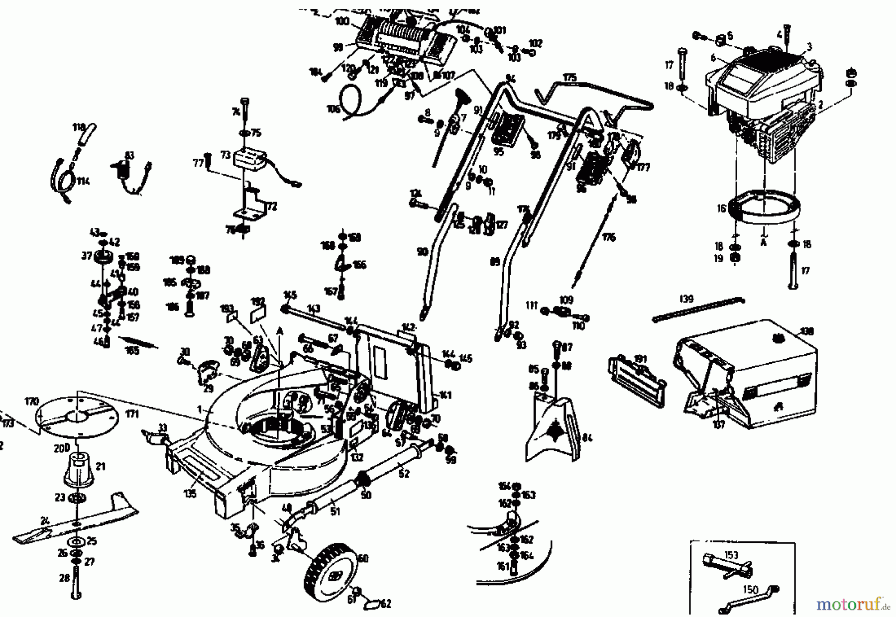  Gutbrod Motormäher mit Antrieb MH 454 RB 04006.07  (1993) Grundgerät