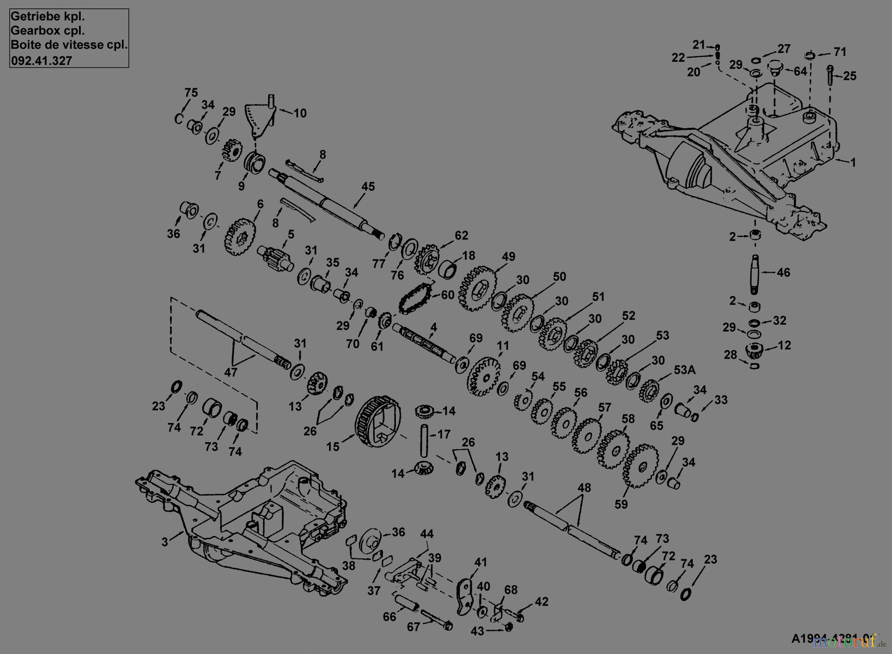  Gutbrod Rasentraktoren RSB 100-12 00097.05  (1994) Getriebe