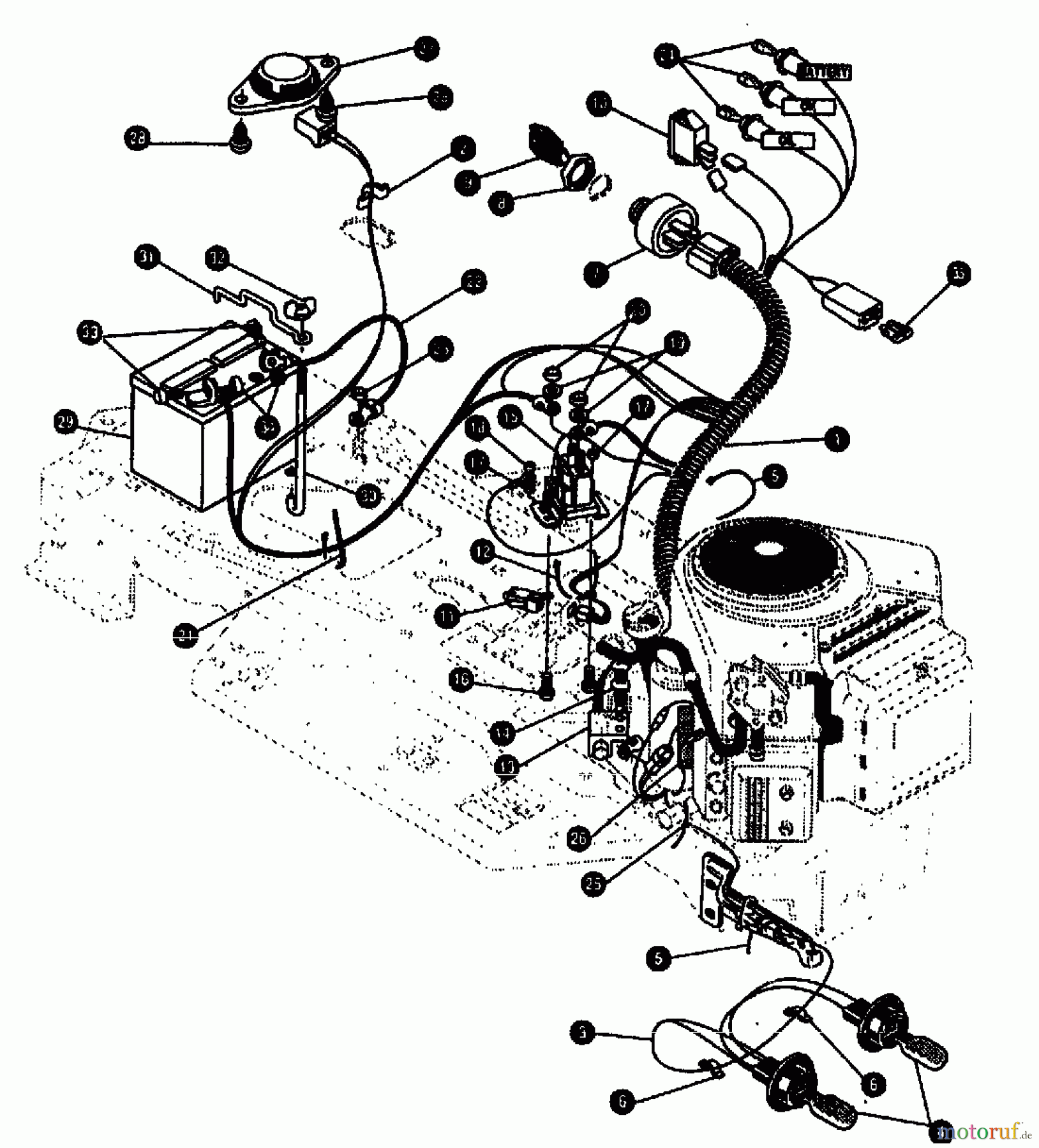  Gutbrod Rasentraktoren RSB 110-16 H 00097.02  (1994) Elektroteile