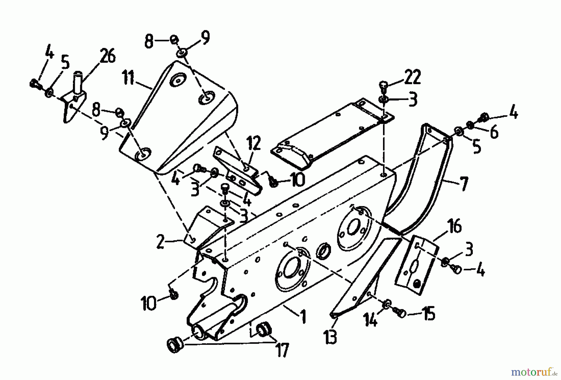  Gutbrod Balkenmäher BM 91 07517.02  (1994) Getriebegehäuse