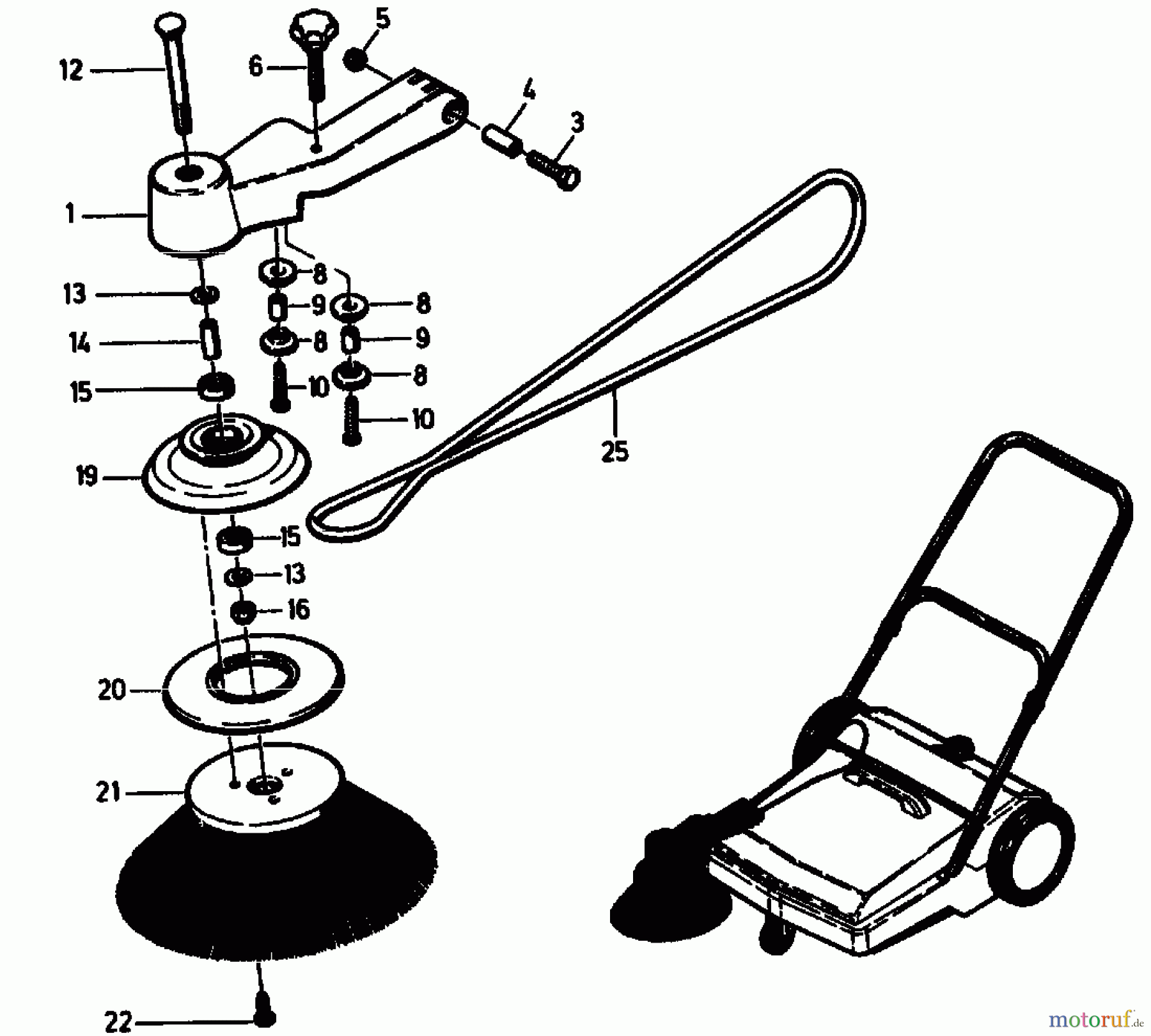  Gutbrod Handkehrmaschinen B 77 02067.03  (1994) Seitenbesen