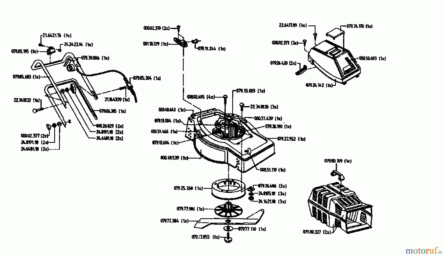  Golf Elektromäher 445 HLES 02841.09  (1994) Grundgerät