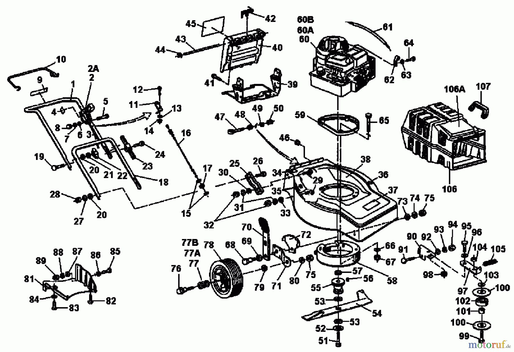  Gutbrod Motormäher mit Antrieb ECO BR 04021.08  (1994) Grundgerät