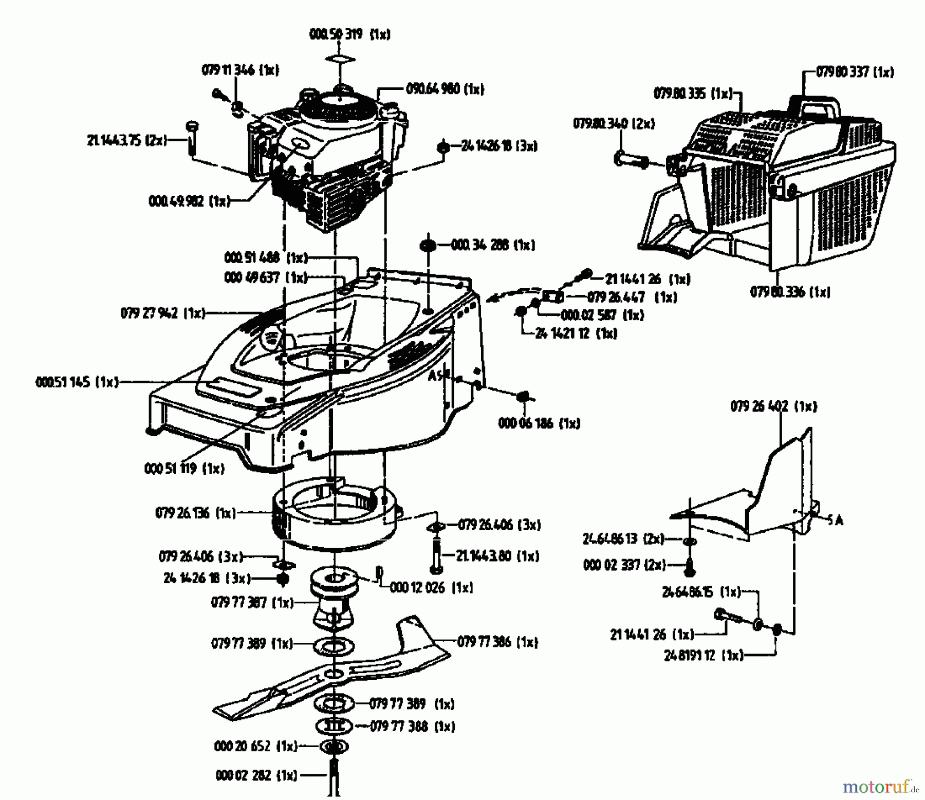  Gutbrod Motormäher mit Antrieb HB 48 RL 02815.01  (1994) Grundgerät