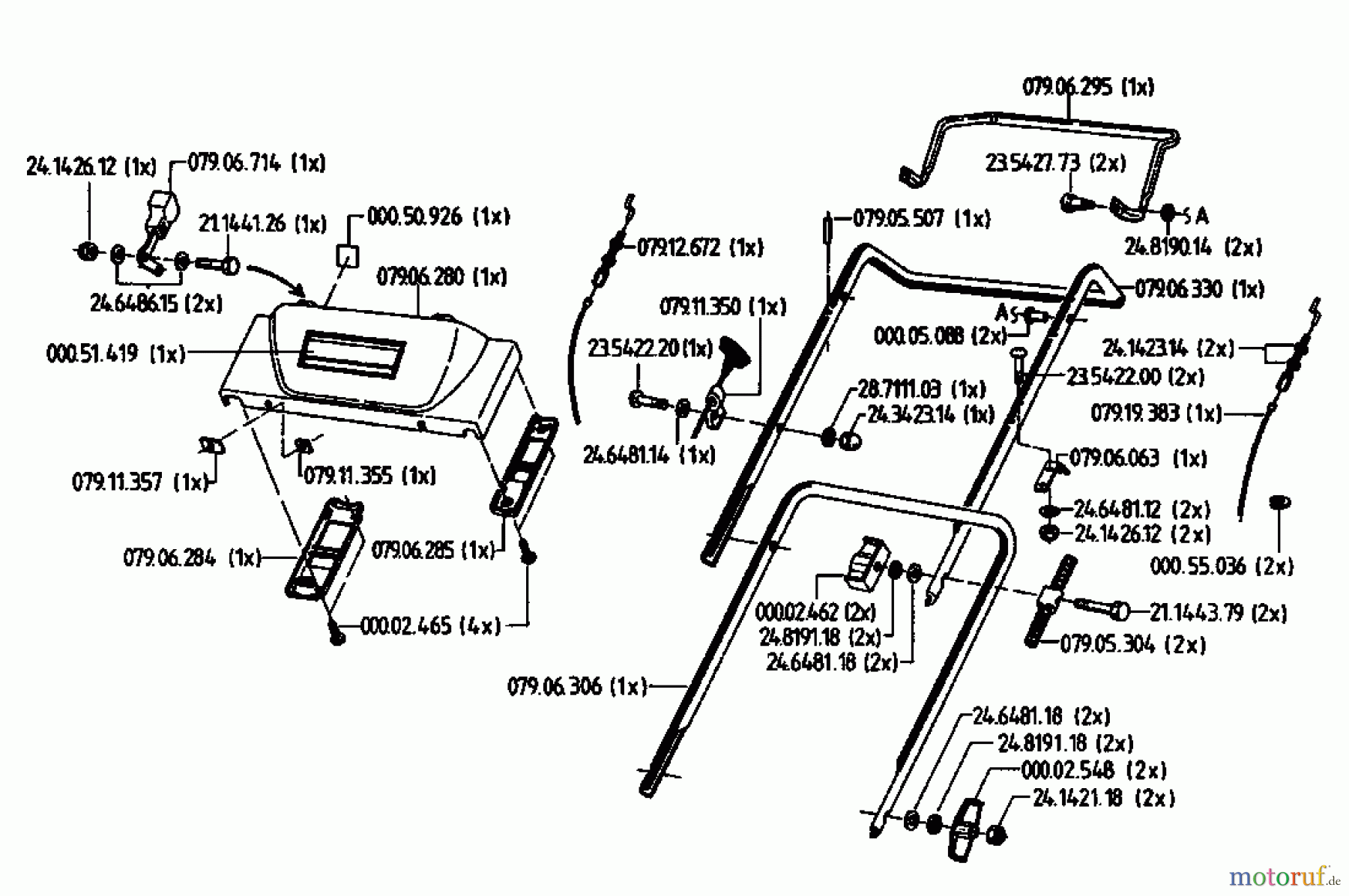  Gutbrod Motormäher mit Antrieb HB 48 RL 02815.01  (1994) Holm