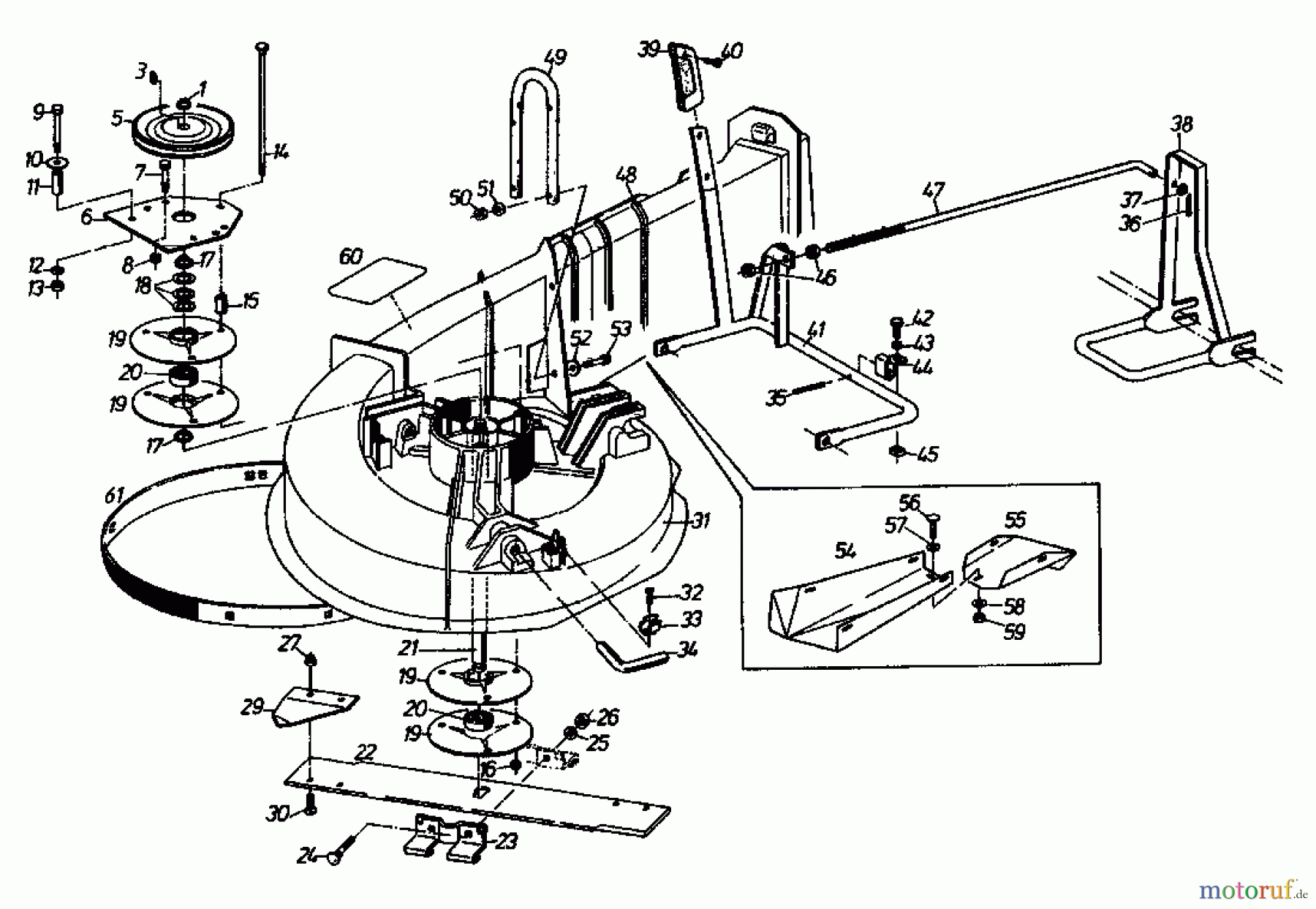  Gutbrod Rasentraktoren Sprint 1002 E 02840.08  (1995) Mähwerk 66cm