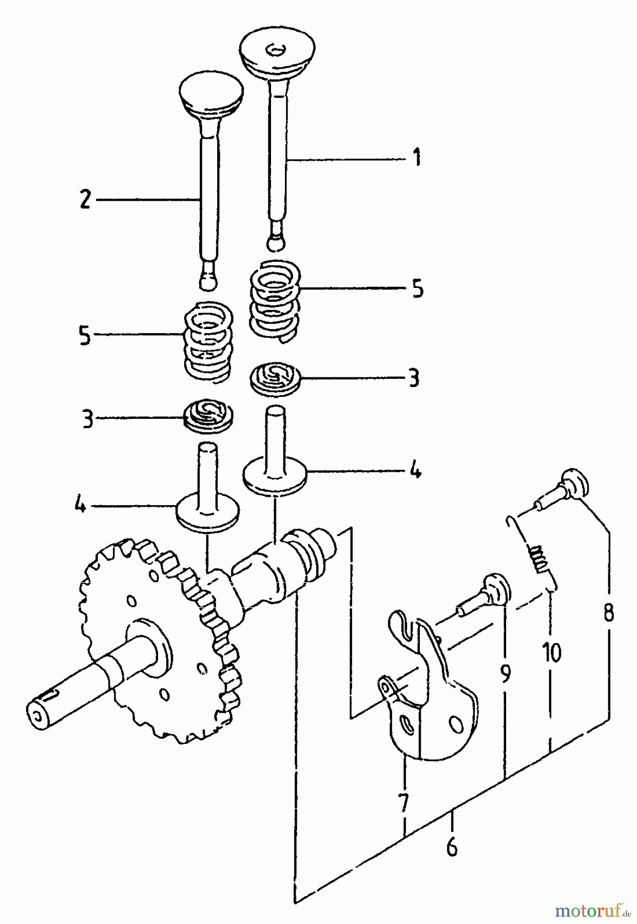  Gutbrod Balkenmäher BM 107 07517.05  (1995) Nockenwelle, Ventile