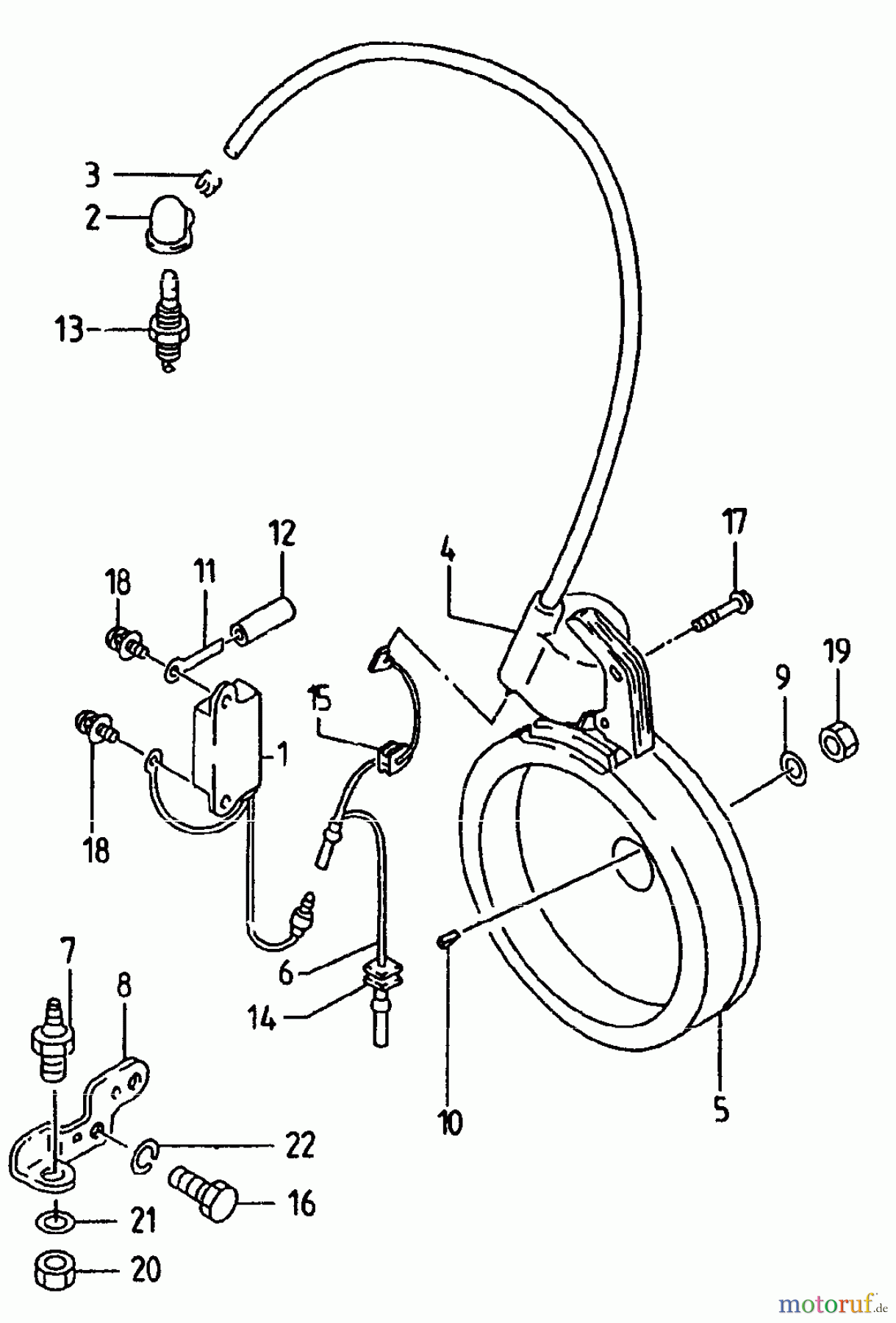  Gutbrod Balkenmäher BM 107 07517.05  (1995) Schwungrad, Zündanlage