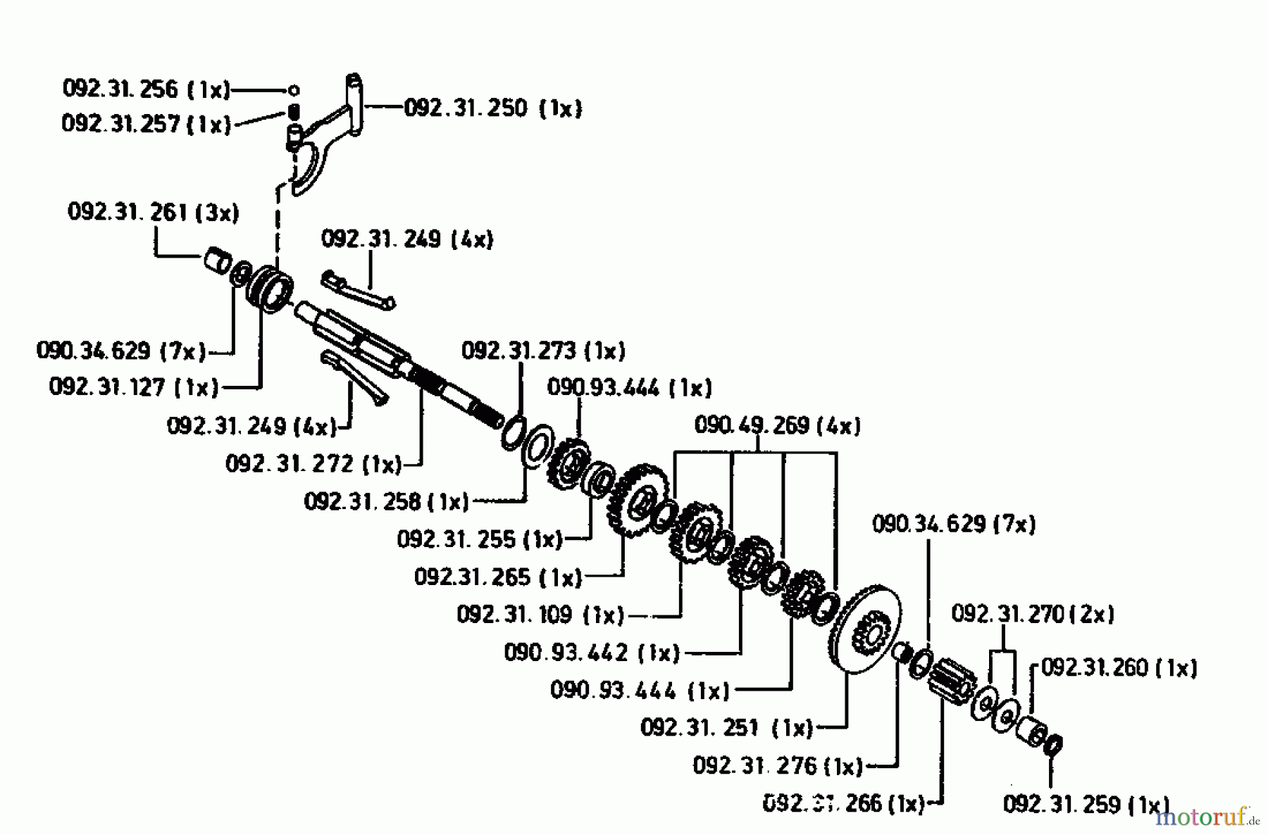  Gutbrod Rasentraktoren RSB 80-12 00097.07  (1995) Getriebe