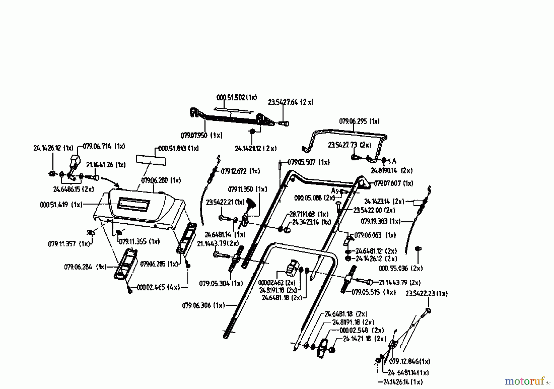  Gutbrod Motormäher mit Antrieb HB 48 RL 02815.04  (1995) Holm