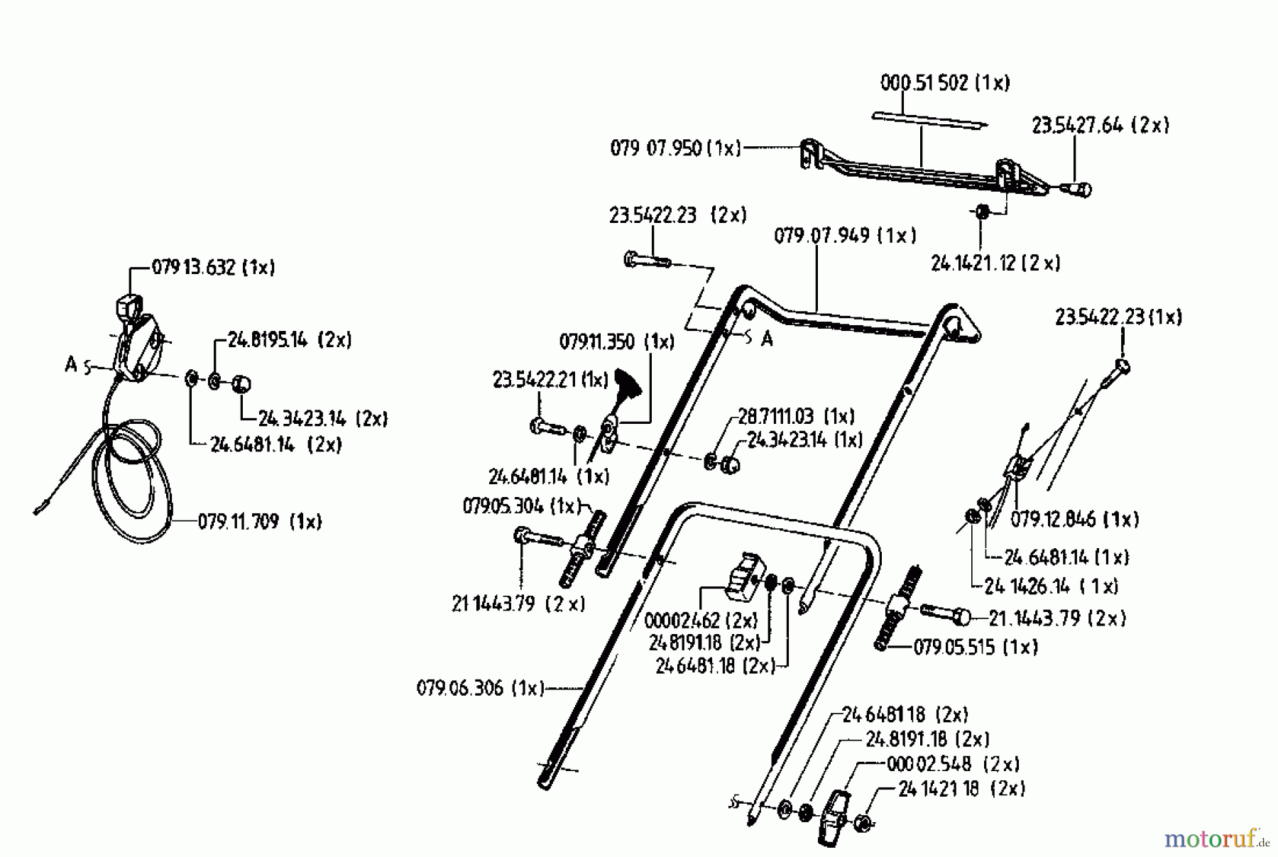  Gutbrod Motormäher HB 48 02814.05  (1995) Holm