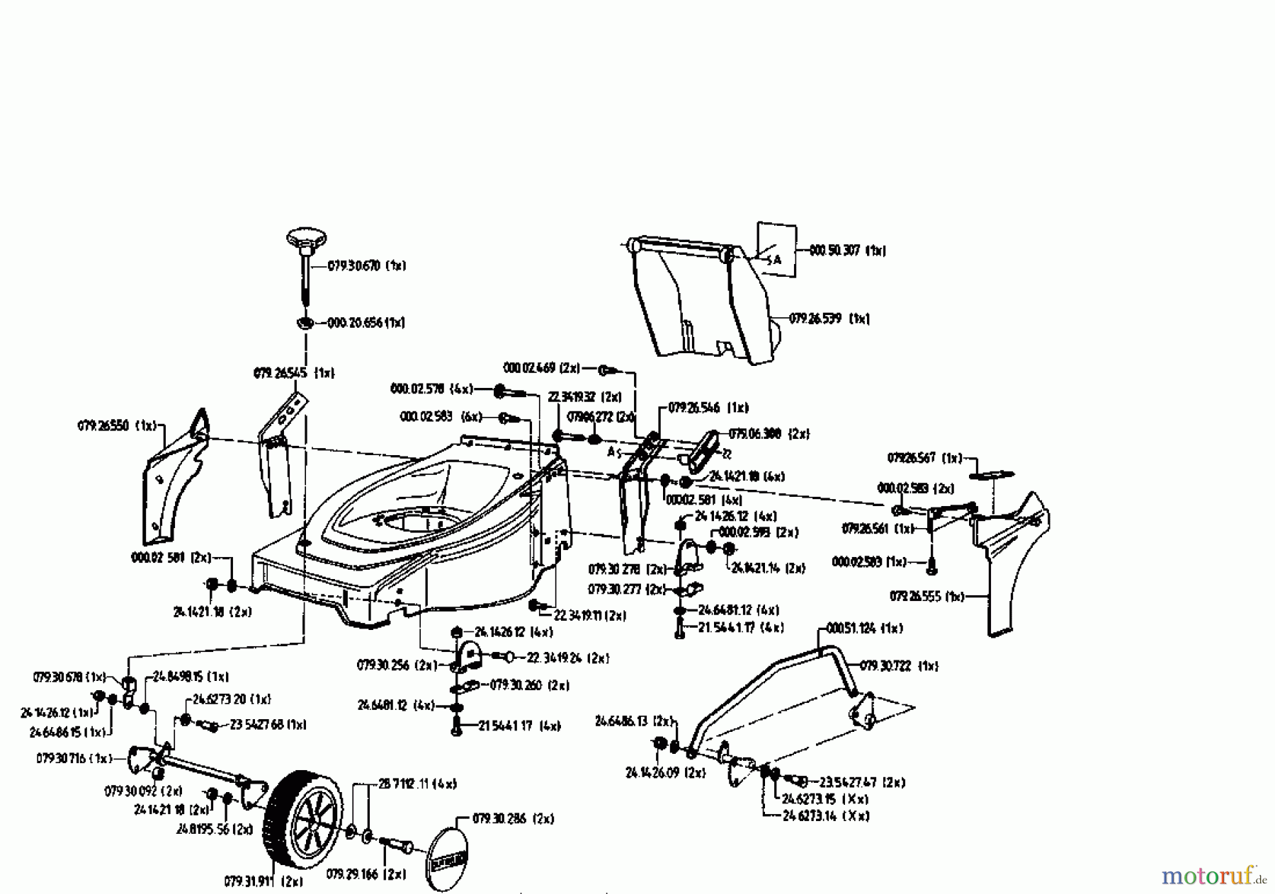  Gutbrod Motormäher mit Antrieb HB 42 RL 04029.01  (1995) Grundgerät