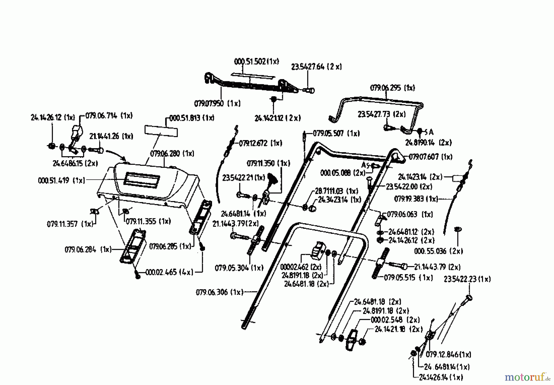  Gutbrod Motormäher mit Antrieb HB 42 RL 04029.01  (1995) Holm