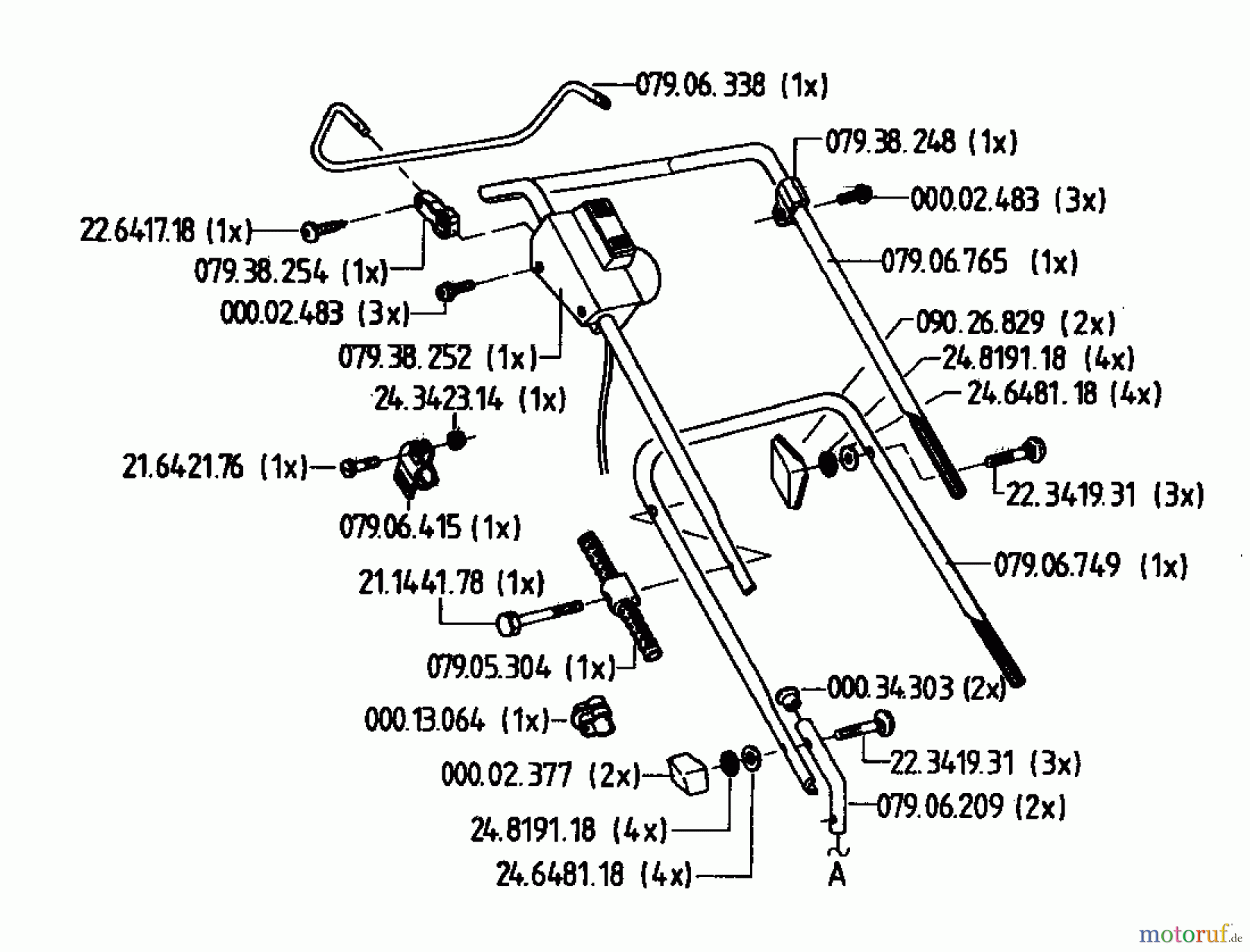  Euro Tool Elektromäher 320 04043.01  (1995) Holm