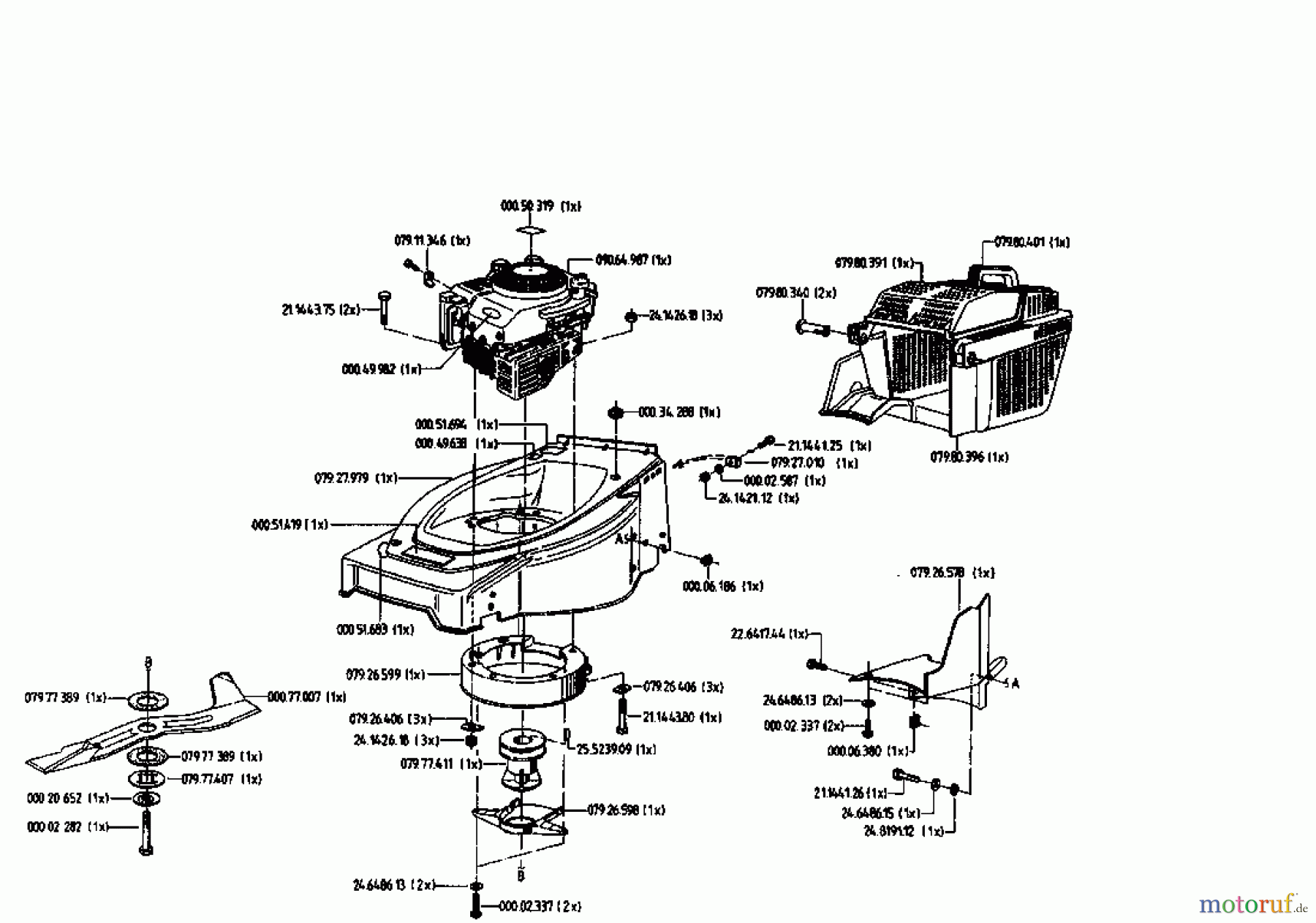  Gutbrod Motormäher mit Antrieb HB 42 RL 04029.01  (1995) Grundgerät