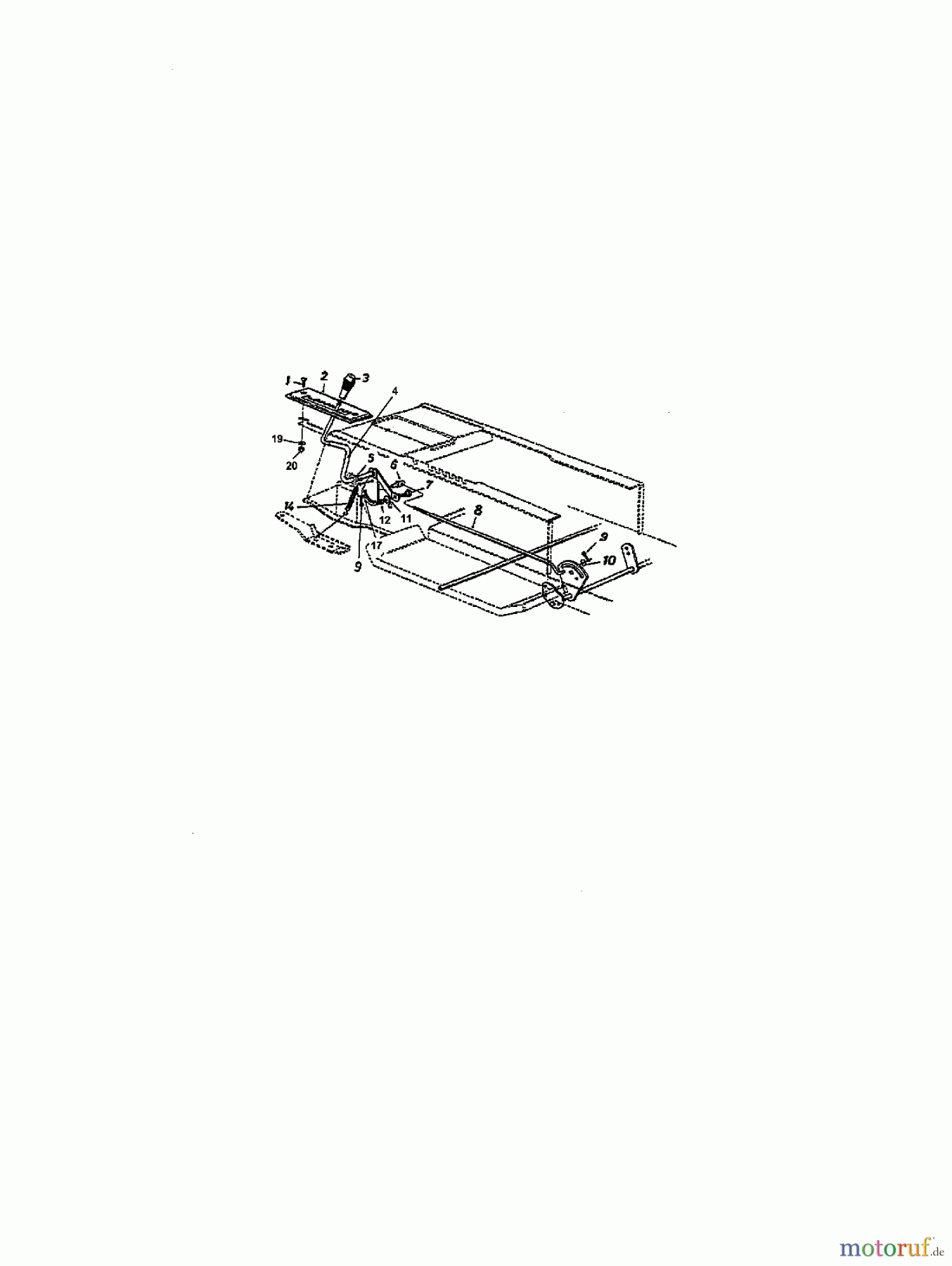  Agria Rasentraktoren 4600/96 134K679F609  (1994) Schalthebel