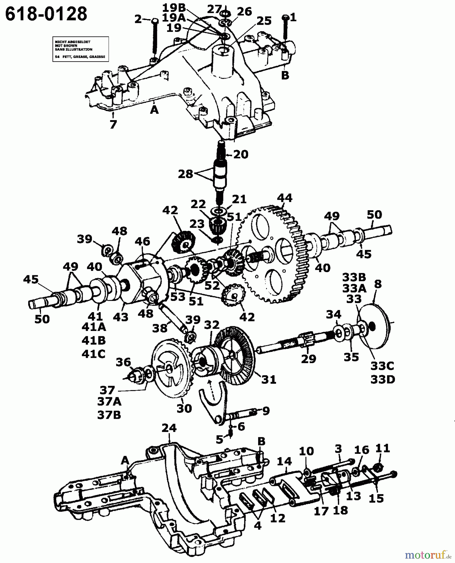  Raiffeisen Rasentraktoren RMH 13/102 135N765N628  (1995) Getriebe