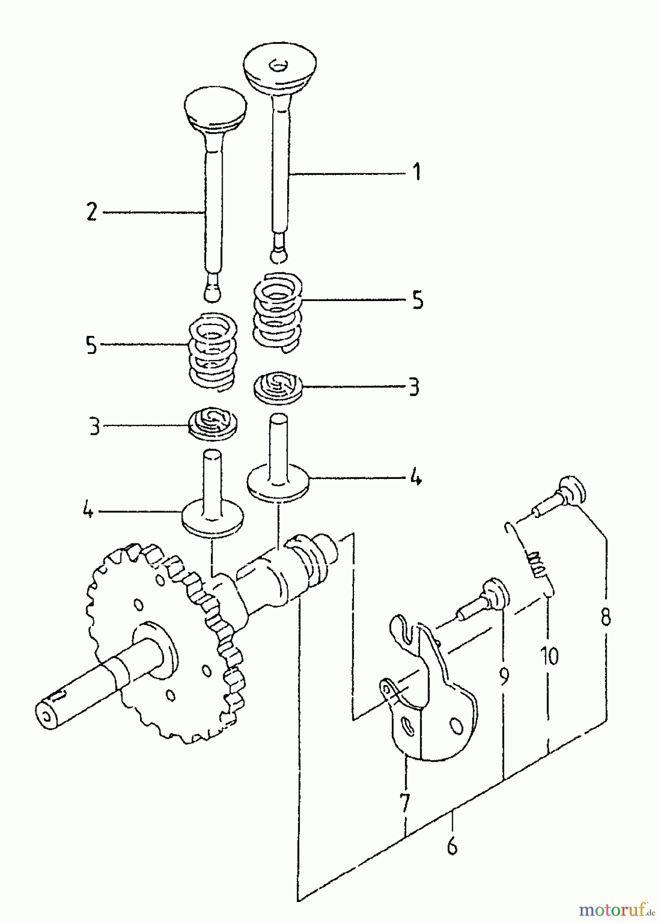  Gutbrod Balkenmäher BM 107 07517.05  (1996) Nockenwelle, Ventile