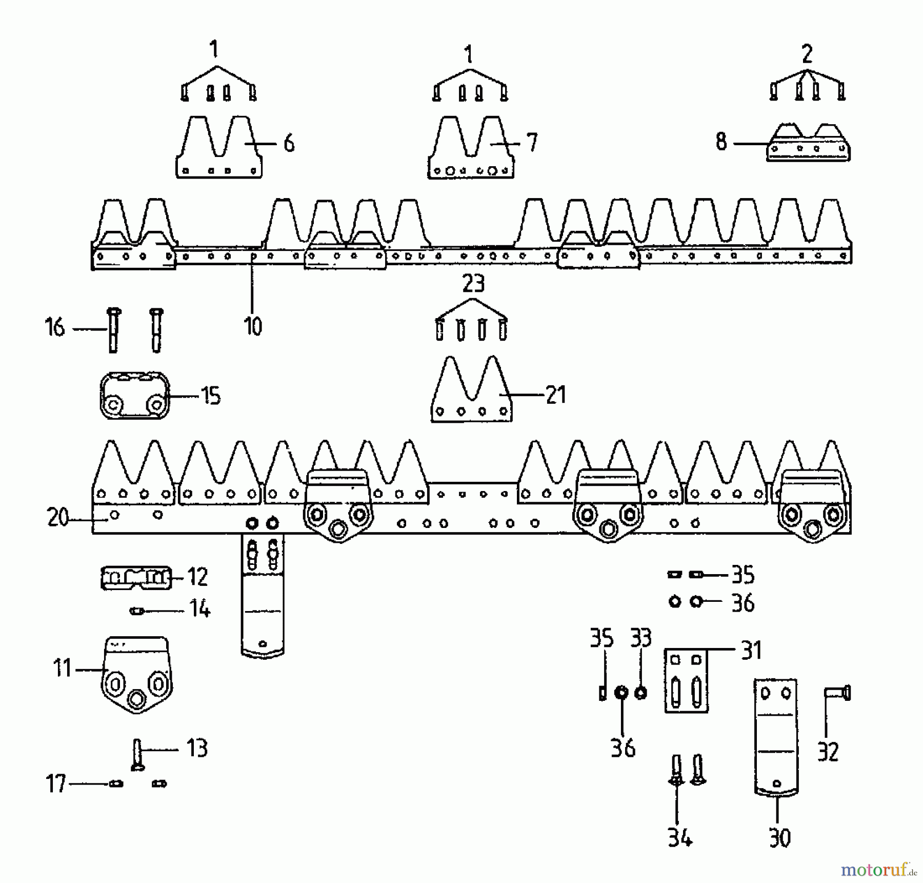  Gutbrod Balkenmäher BM 91 07517.04  (1996) Mähbalken