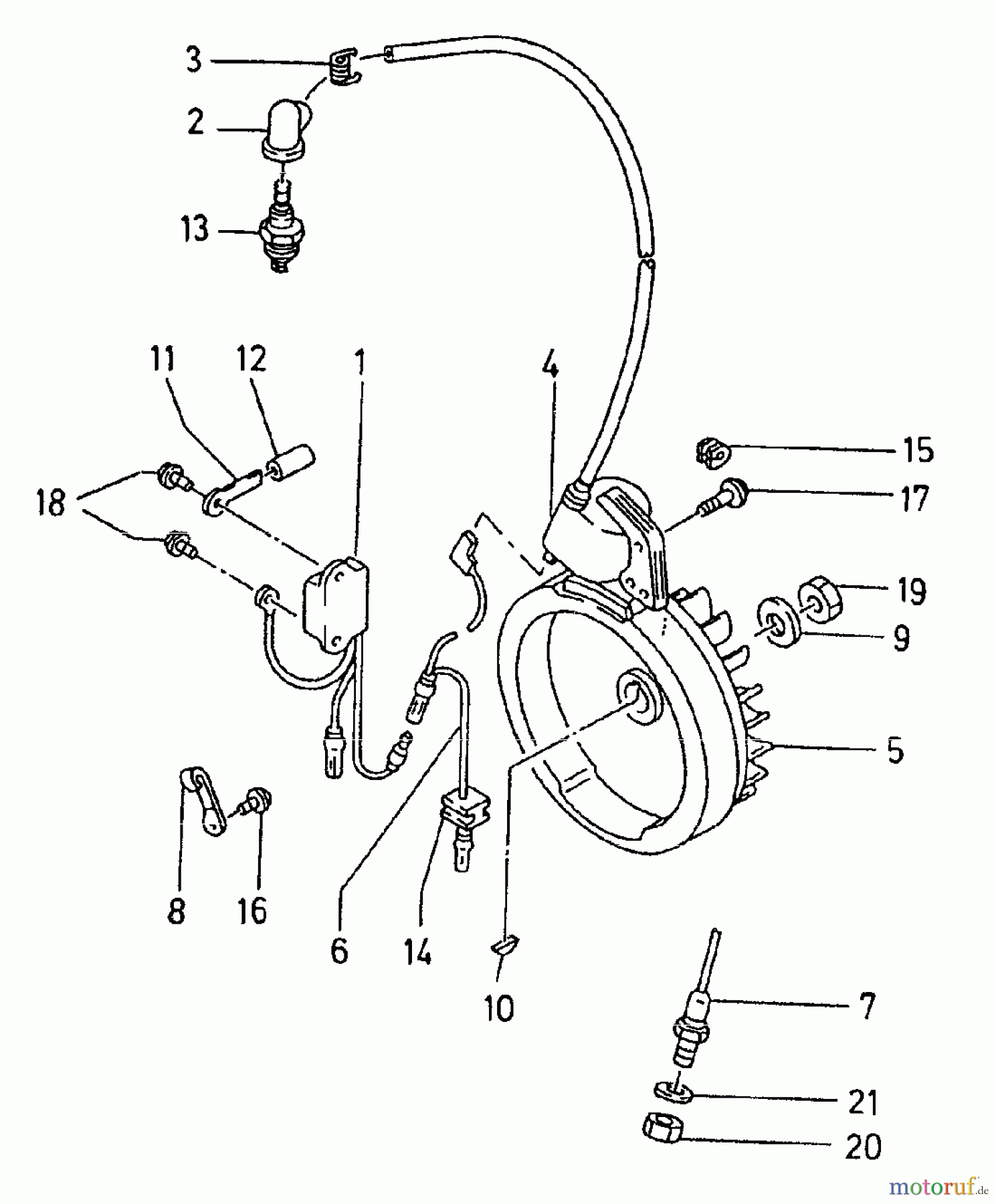  Gutbrod Balkenmäher BM 91 07517.04  (1996) Schwungrad, Zündanlage