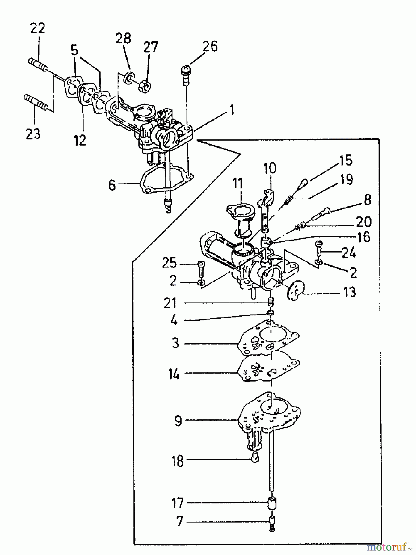  Gutbrod Balkenmäher BM 91 07517.04  (1996) Vergaser