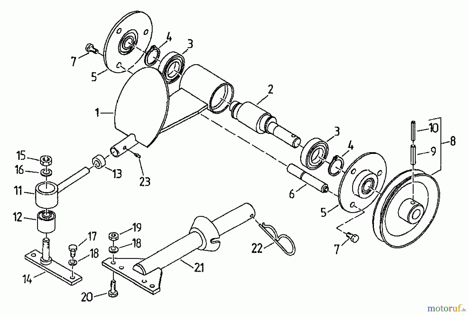  Gutbrod Balkenmäher BM 91 07517.04  (1996) Mähantrieb