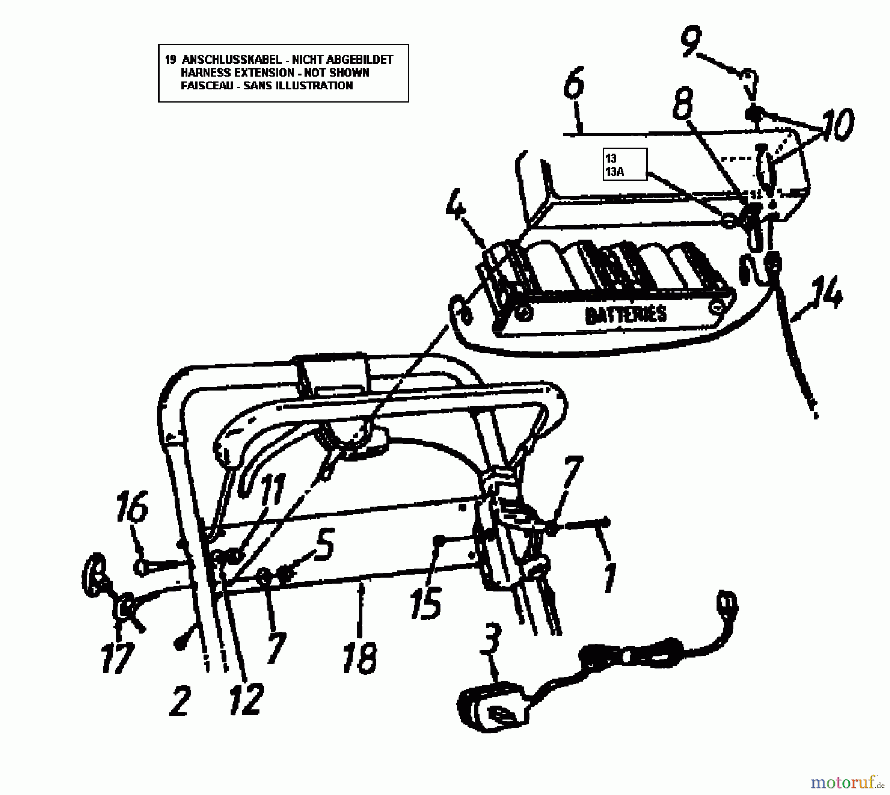  Gutbrod Motormäher mit Antrieb MH 464 RVE 6 126E648E604  (1996) Elektroteile